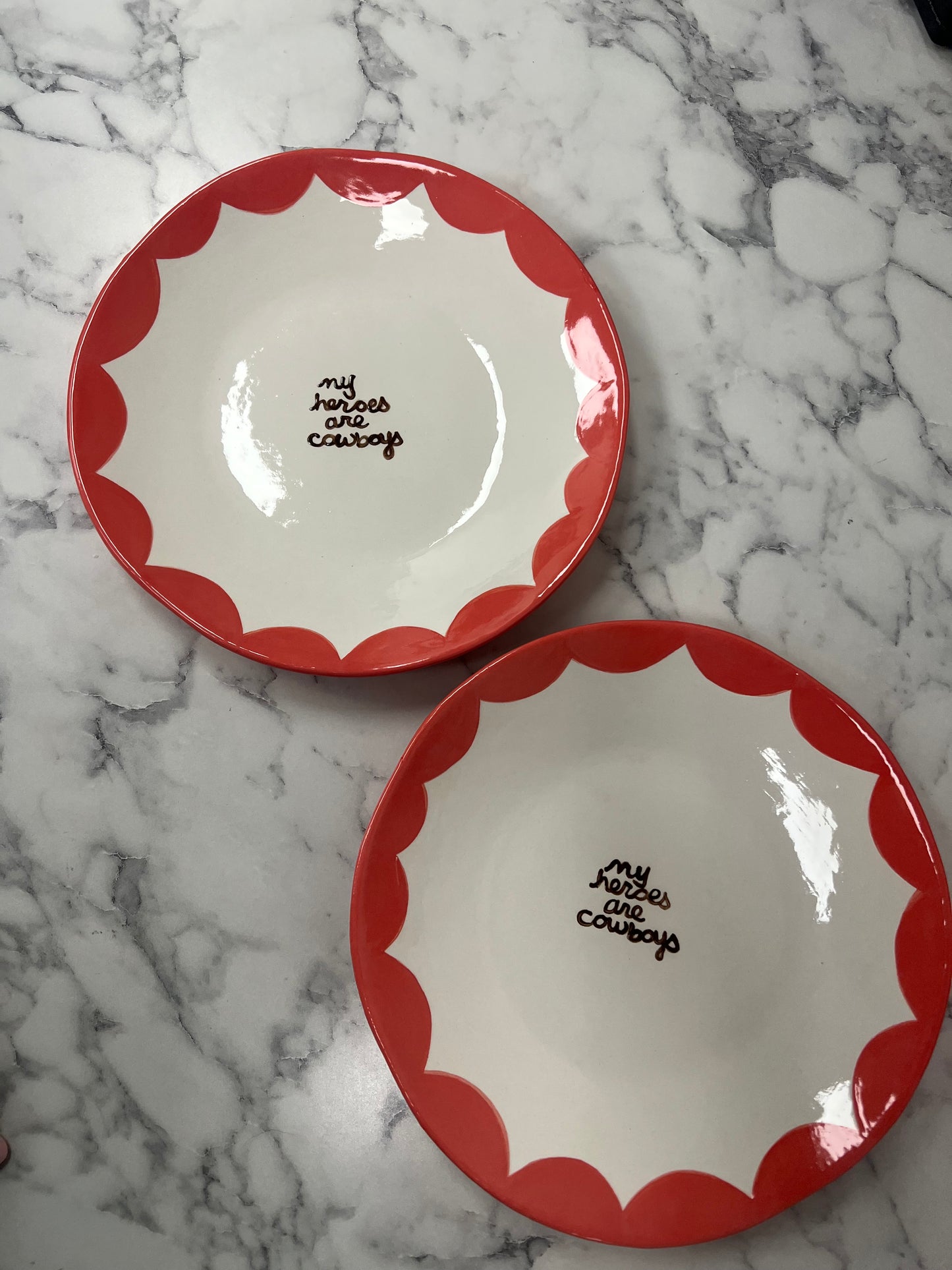 "Line Dancing & Margaritas" Dessert Plates - Set of two