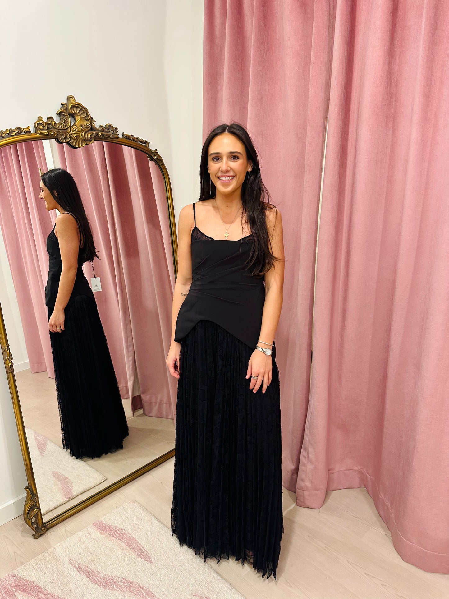 AMUR Leighton Pleated Gown