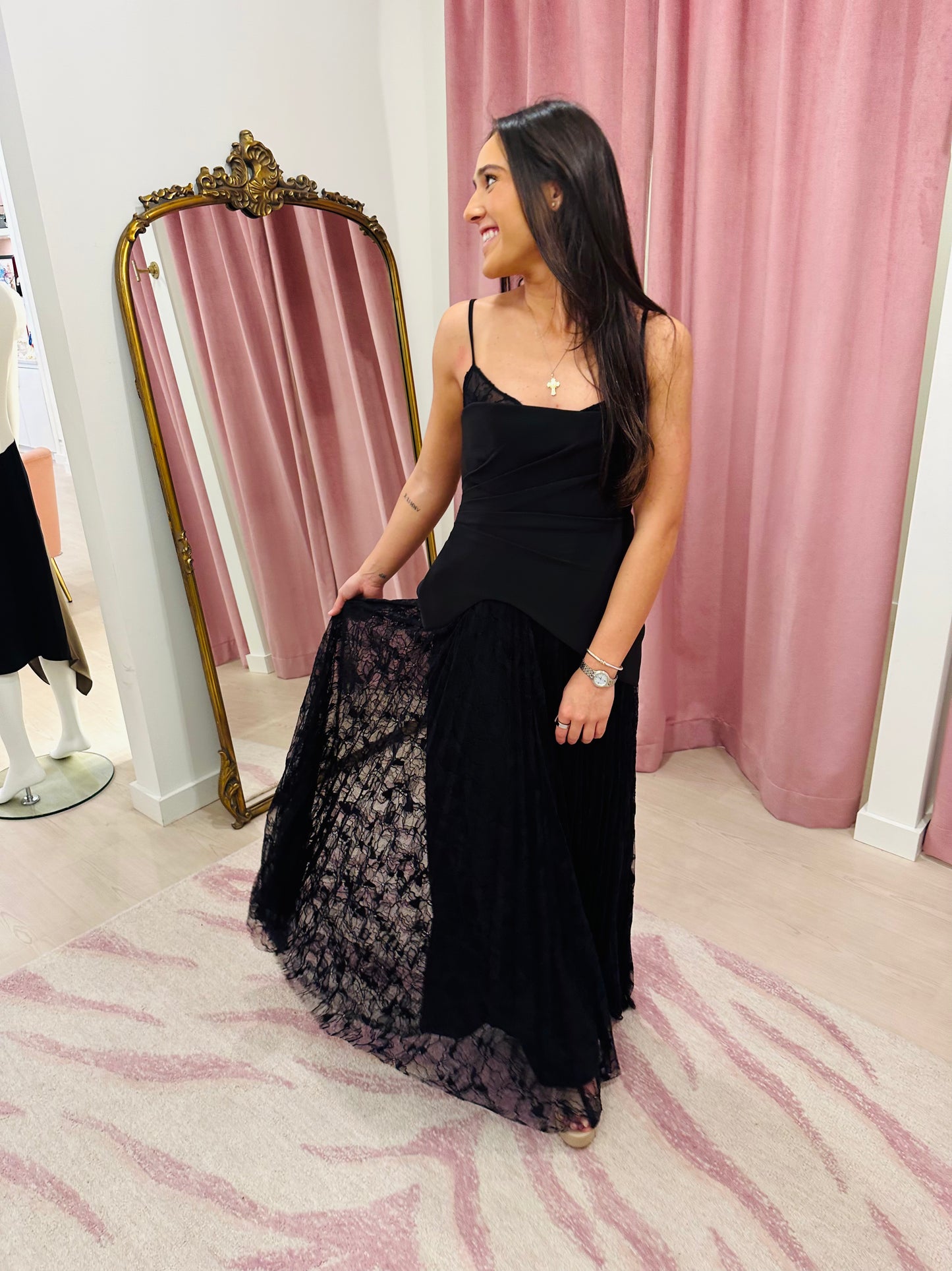 AMUR Leighton Pleated Gown