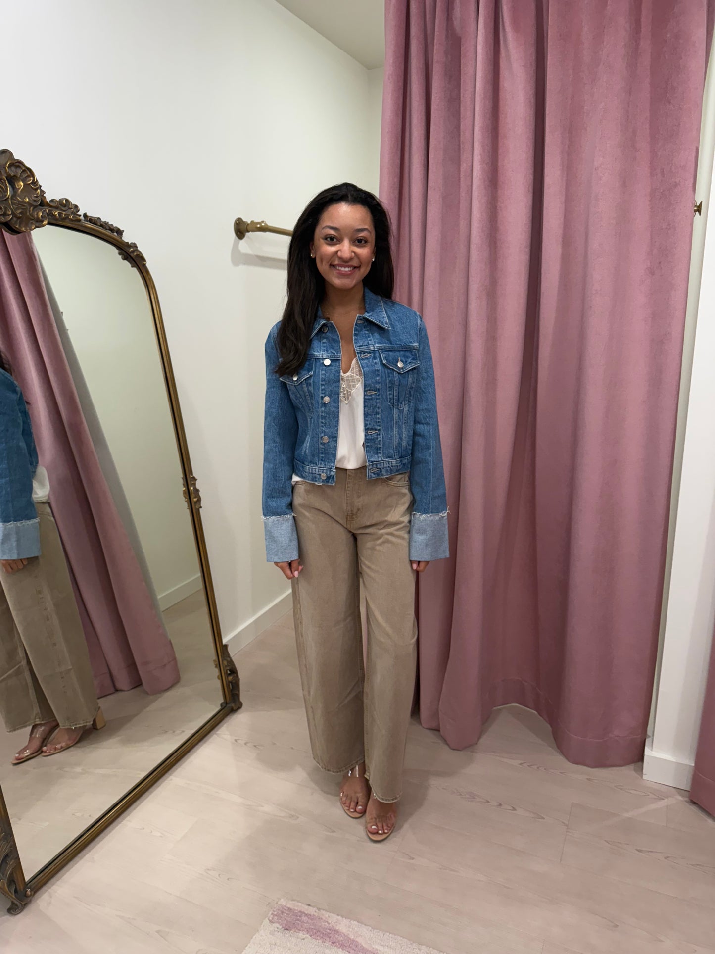 Hudson Cuffed Cropped Denim Jacket