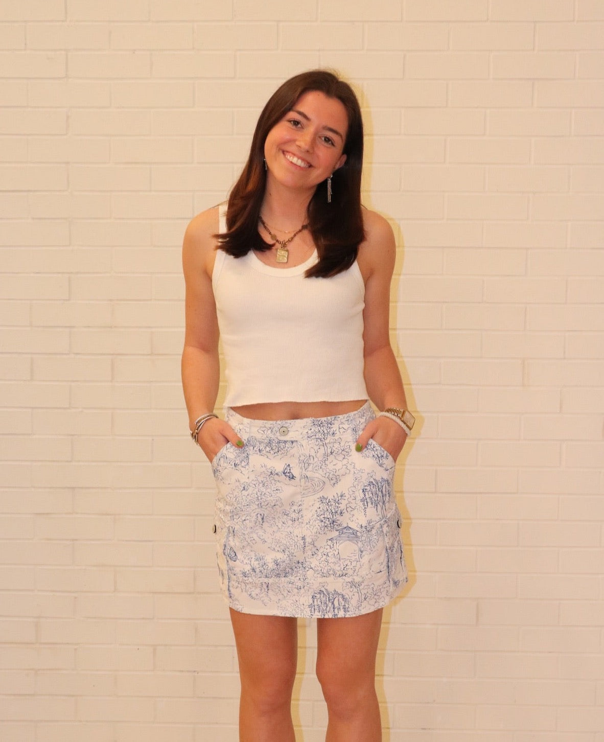 Cinq a Sept Garden Toile Skirt