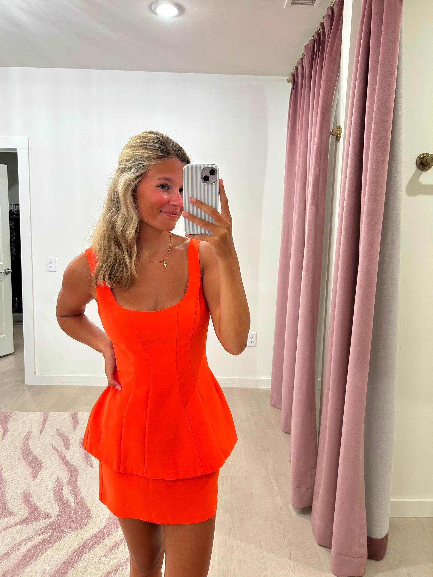 Amanda Uprichard Empire Dress - Mandarin