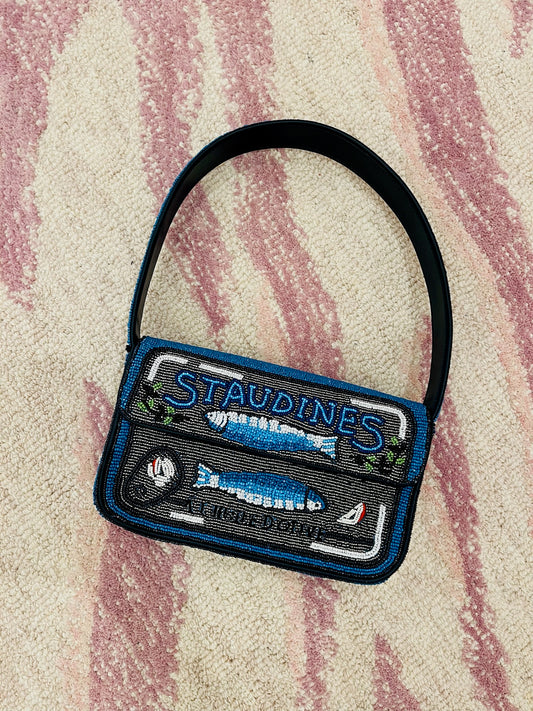 Staud Tommy Beaded Bag Staudines Blue