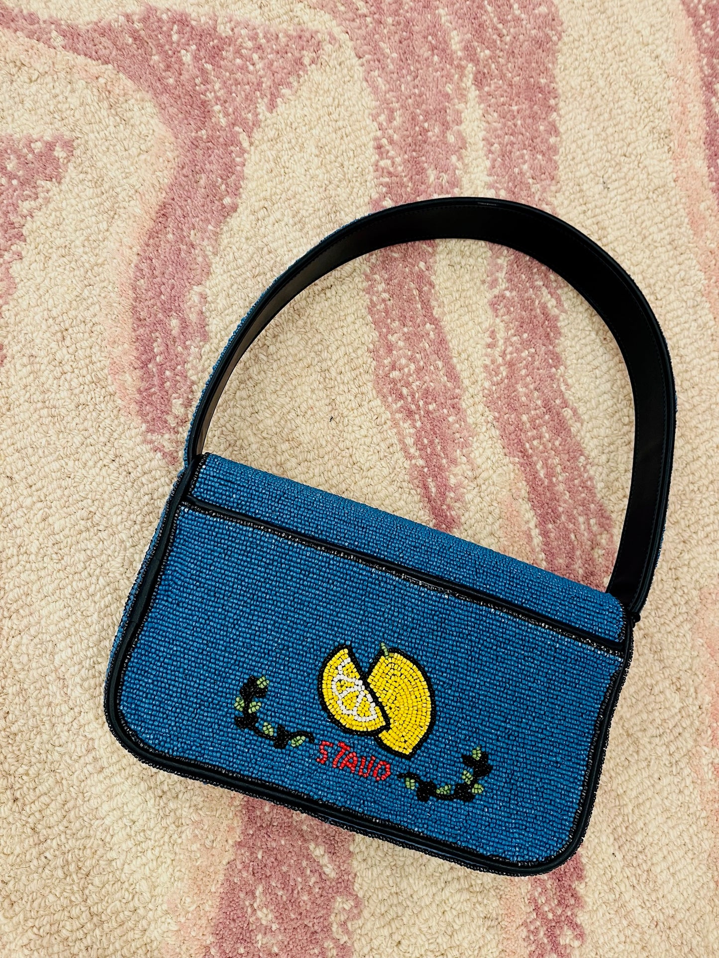 Staud Tommy Beaded Bag Staudines Blue