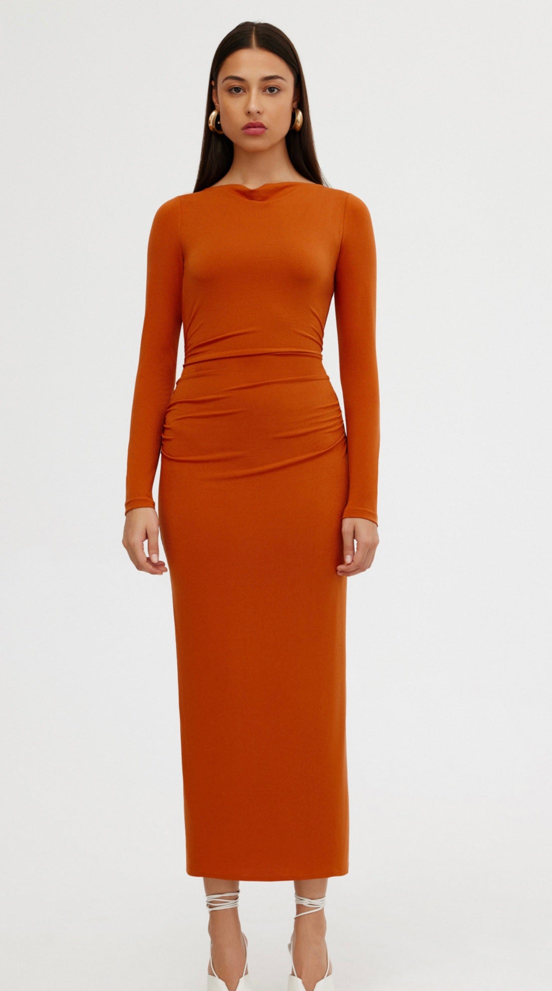 significant other posie midi dress Significant Other Posie Midi Dress in Rust