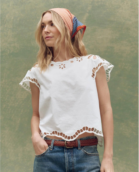 The Great Super Bloom Eyelet Top