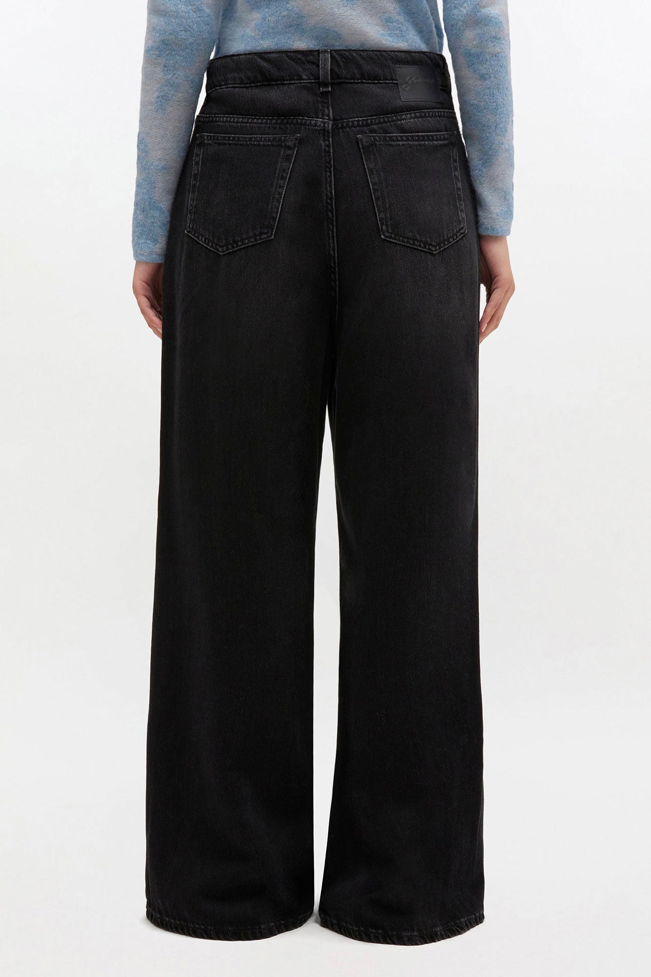 Ganni Black Washed Baggy Jeans