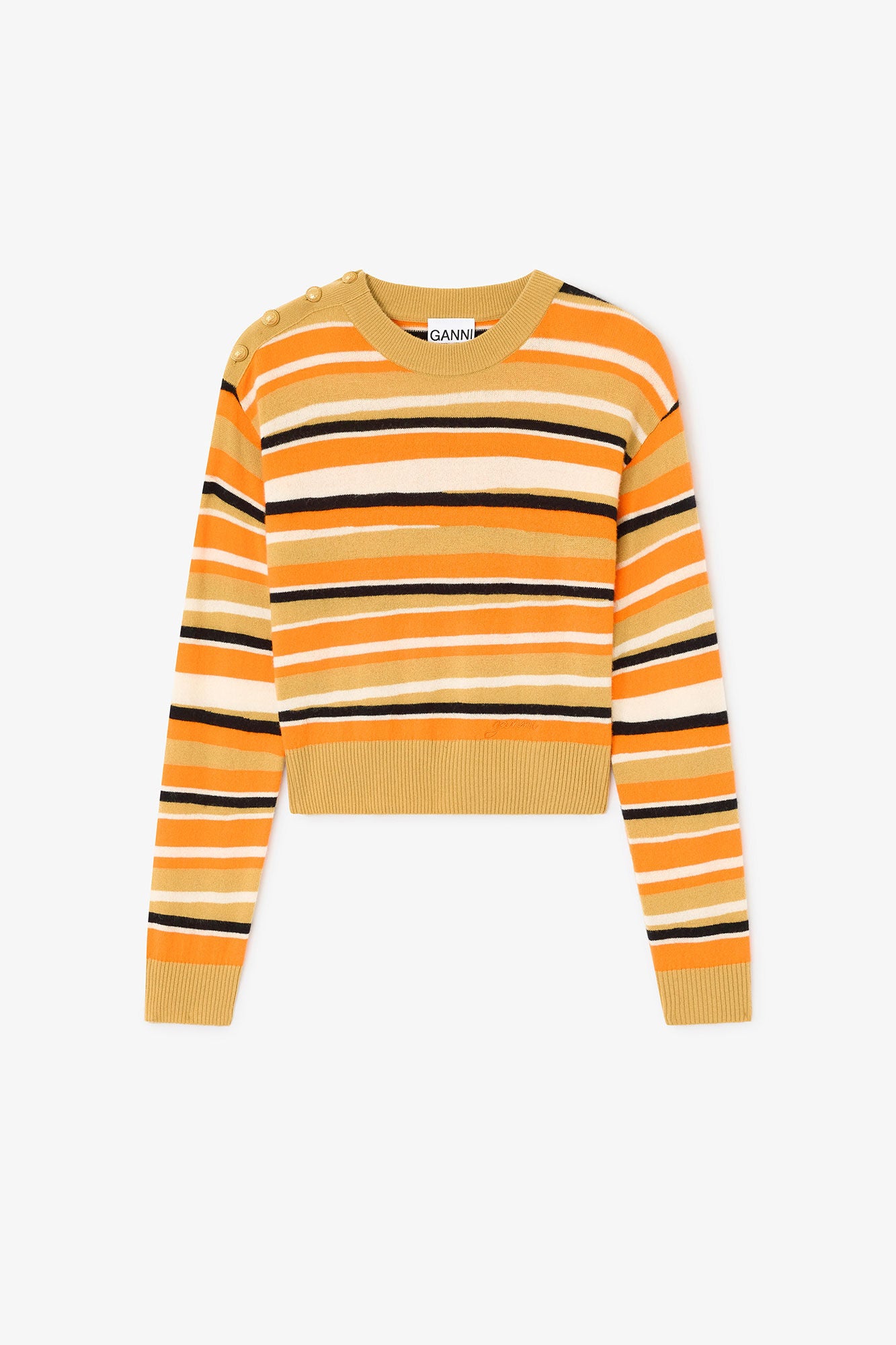 Ganni Striped Cashmere Sweater