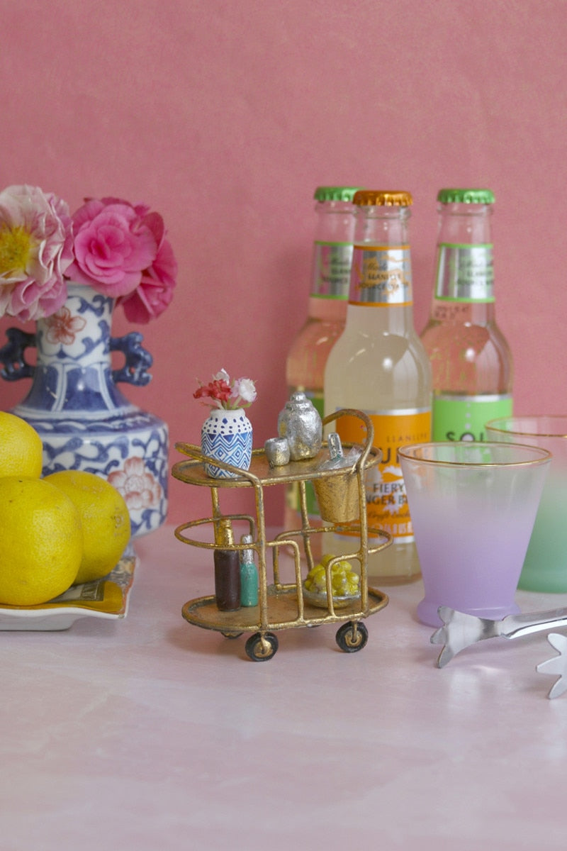 GLAM BAR CART Ornament