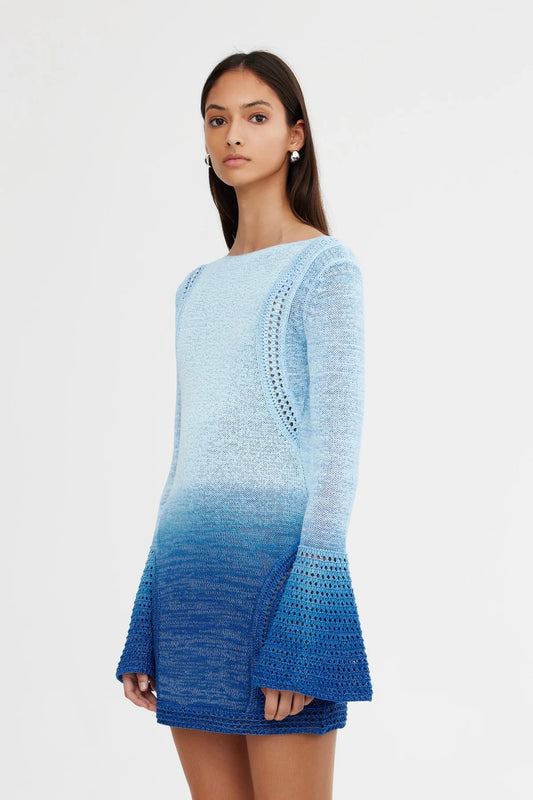 Significant Other Orly Long Sleeve Dress - Indigo Fade