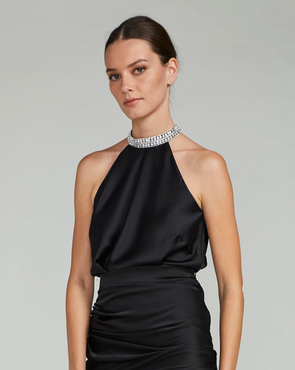 Generation Love Ellis Satin Halter Top - Black