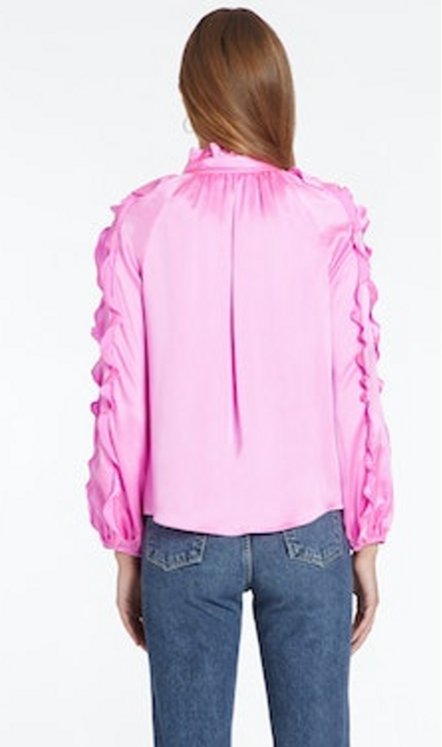 Amanda Uprichard Claudine Silk Top - Aster