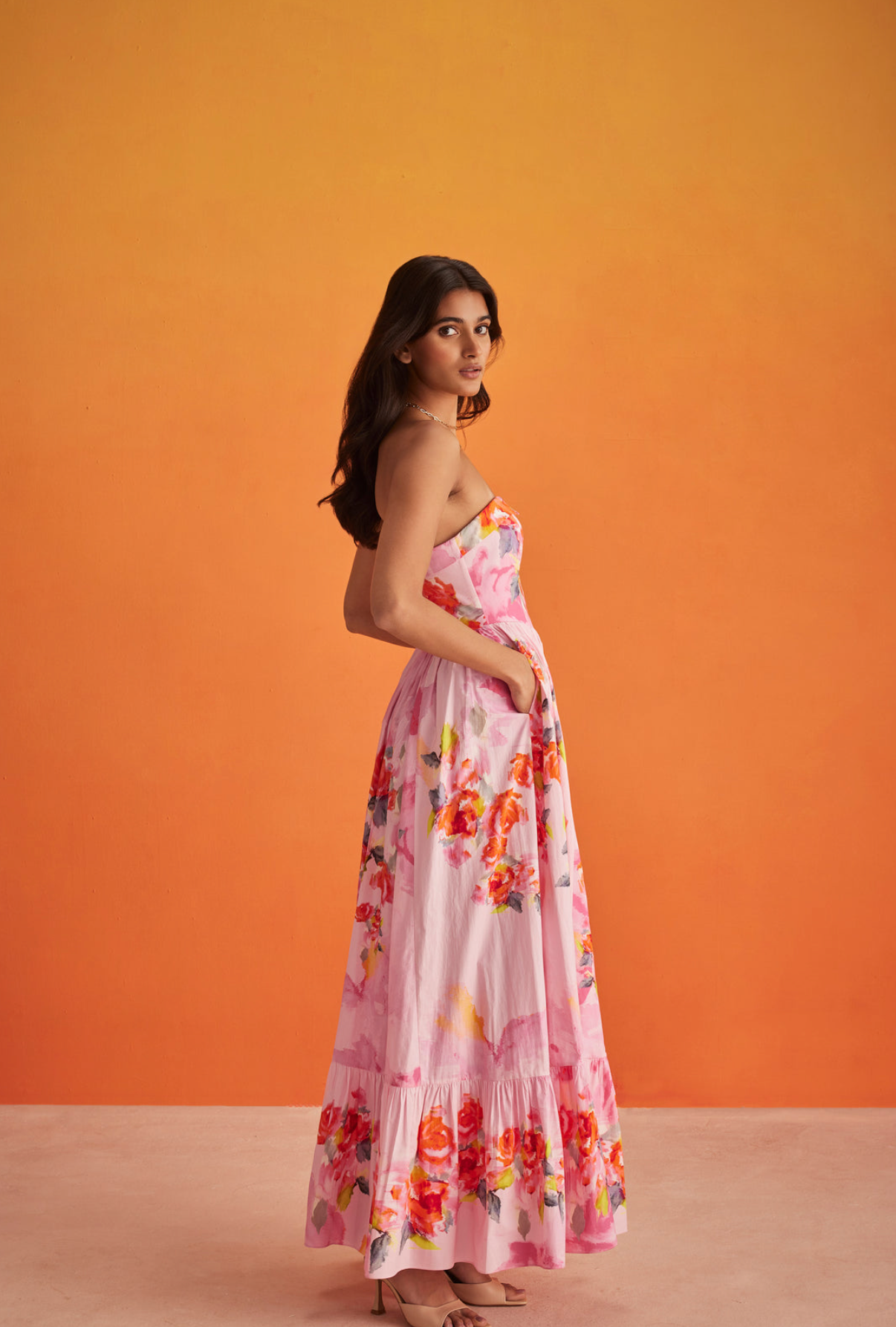 HEMANT & NANDITA ROSA CORSET DRESS