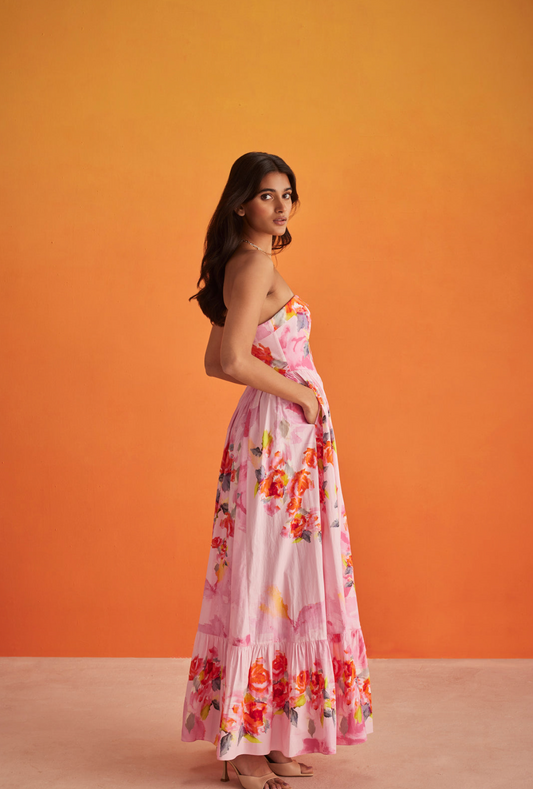 HEMANT & NANDITA ROSA CORSET DRESS