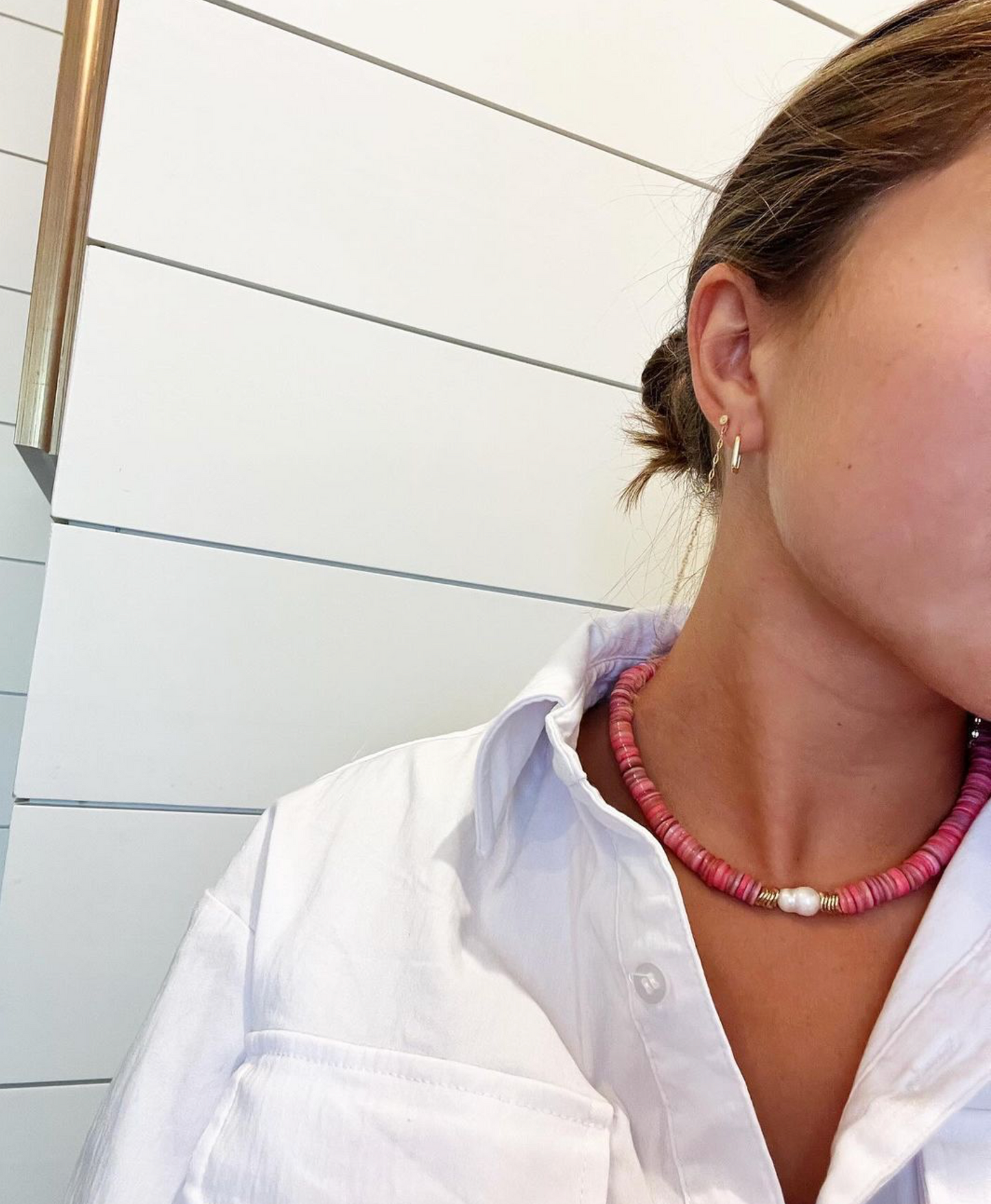 MDesigns Pink Shell Bead