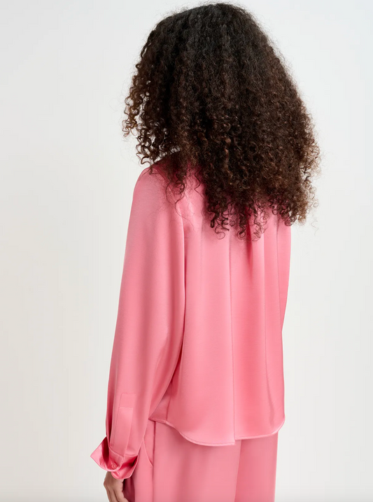 Essentiel Antwerp Genvieve Oversized Shirt - Raspberry Beret