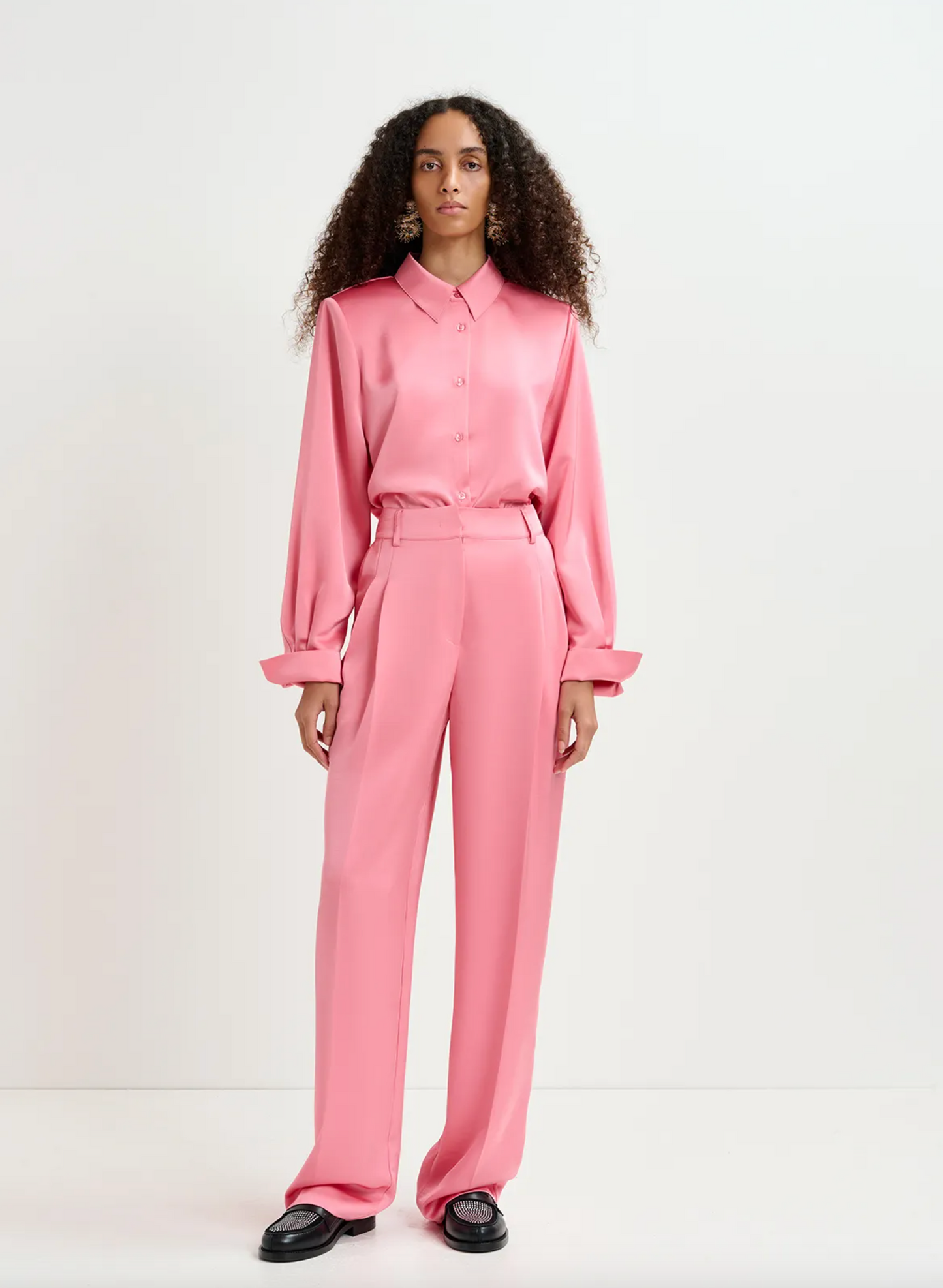 Essentiel Antwerp Genvieve Oversized Shirt - Raspberry Beret