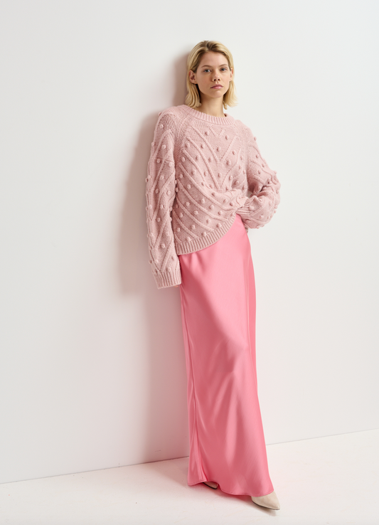 Essentiel Antwerp Giada Maxi Length Skirt - Raspberry Beret