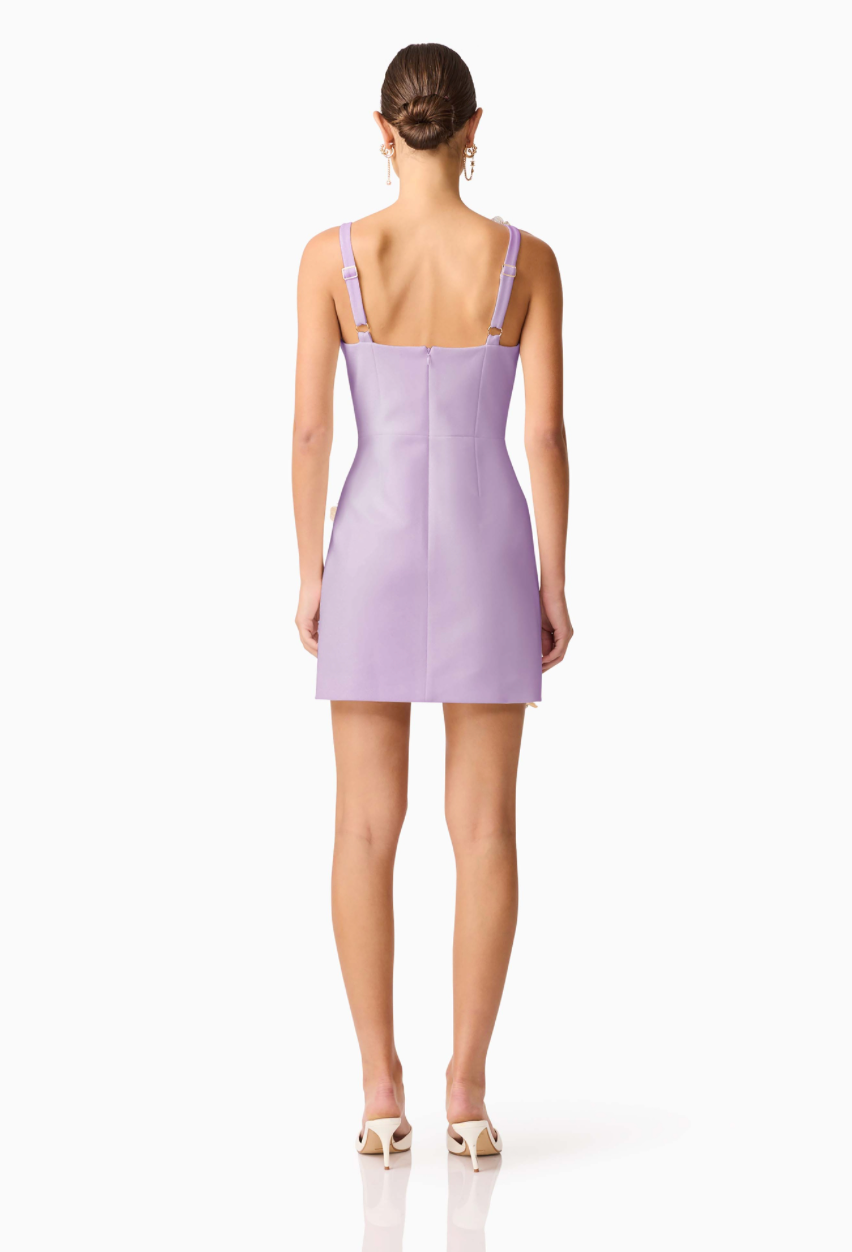 Elliatt Mira Sweetheart Mini Dress in Purple
