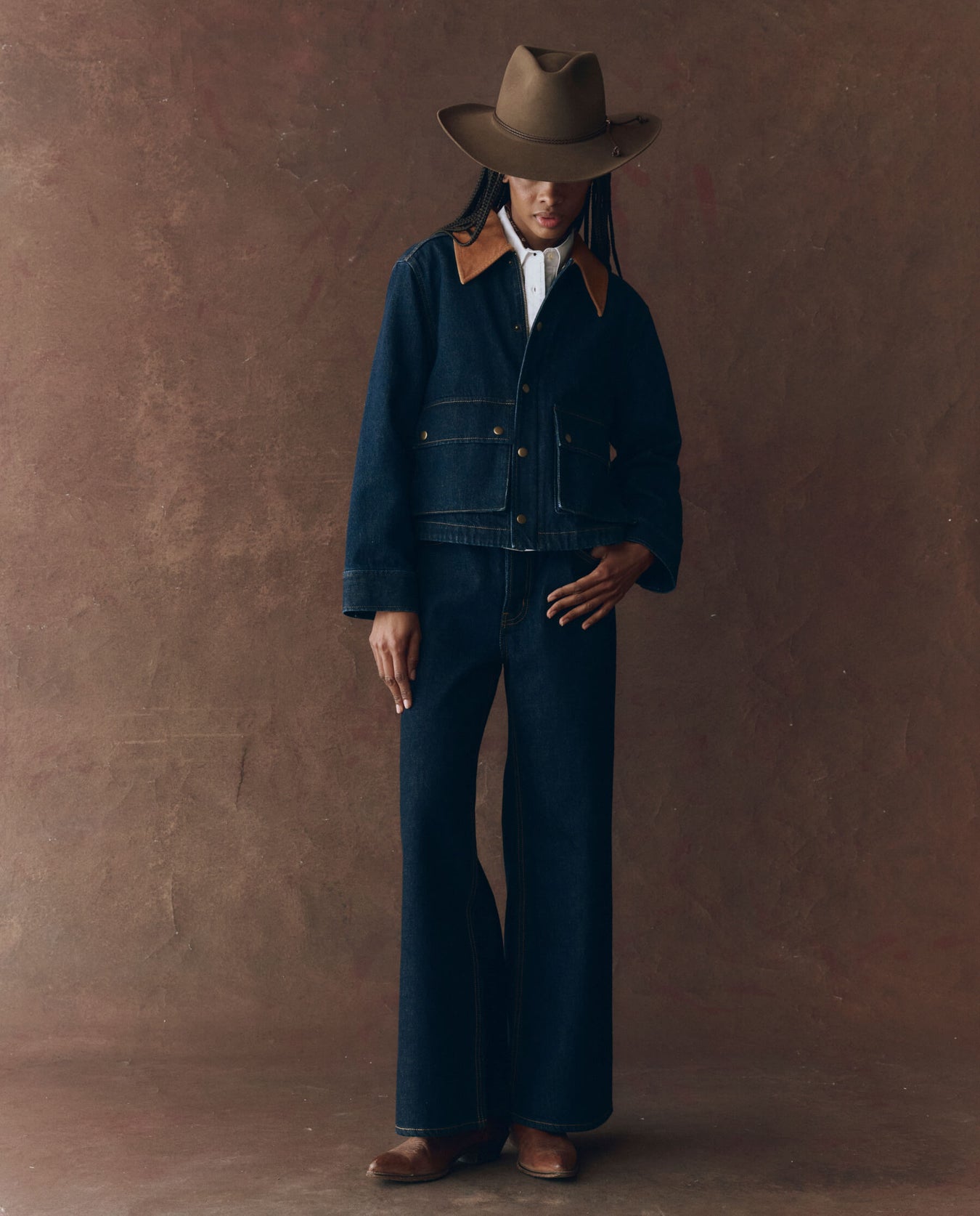 The Great. THE DENIM SWINGY JACKET