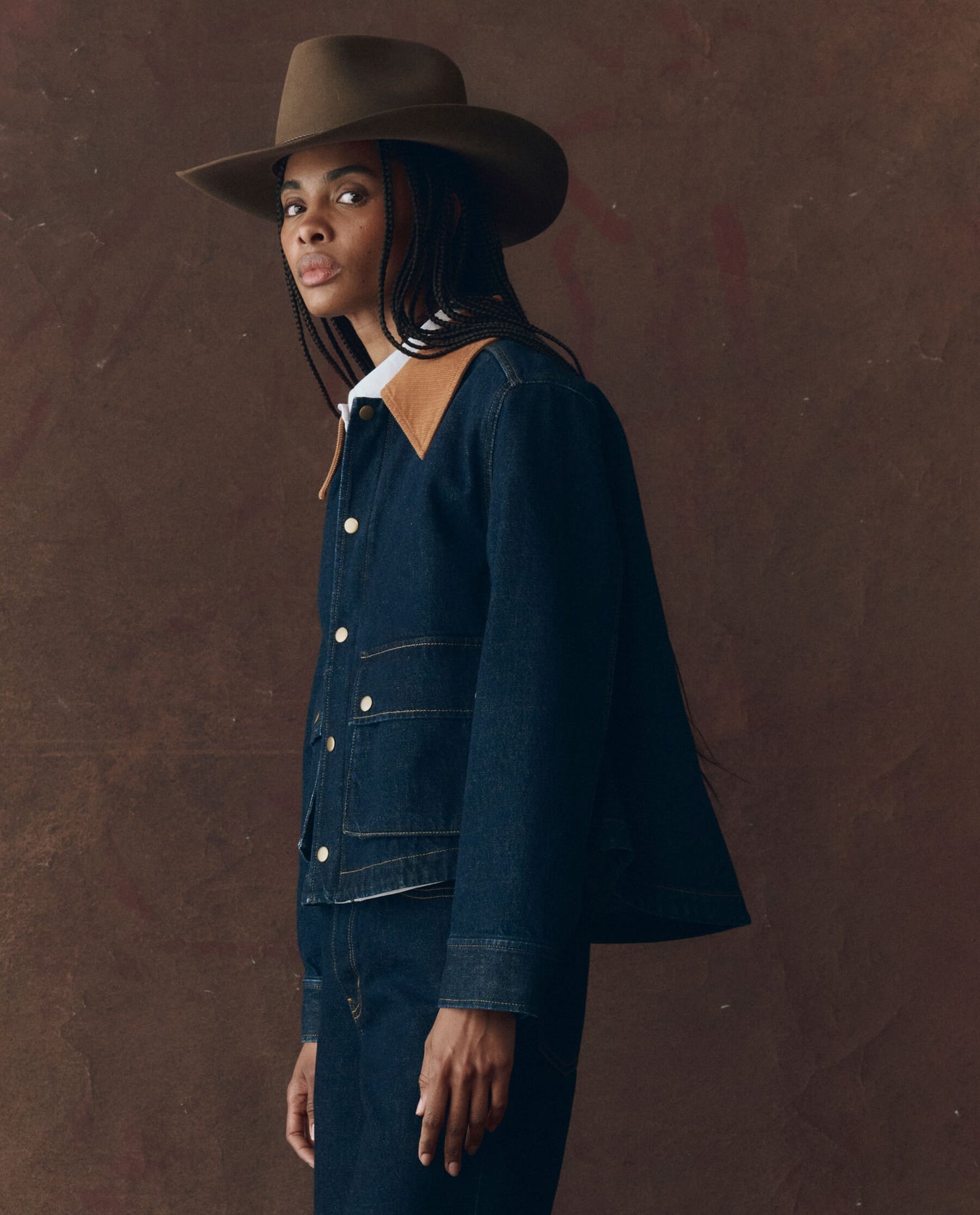 The Great. THE DENIM SWINGY JACKET