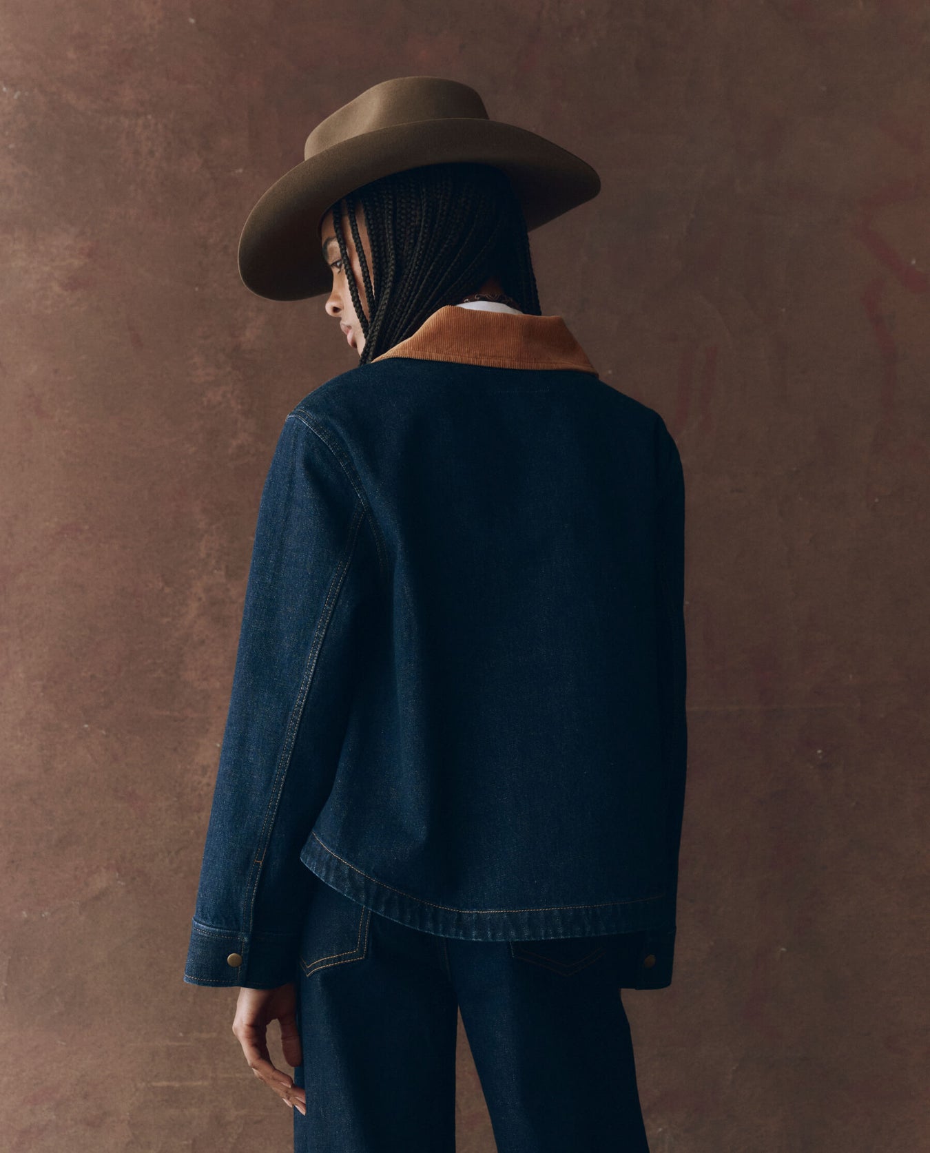 The Great. THE DENIM SWINGY JACKET
