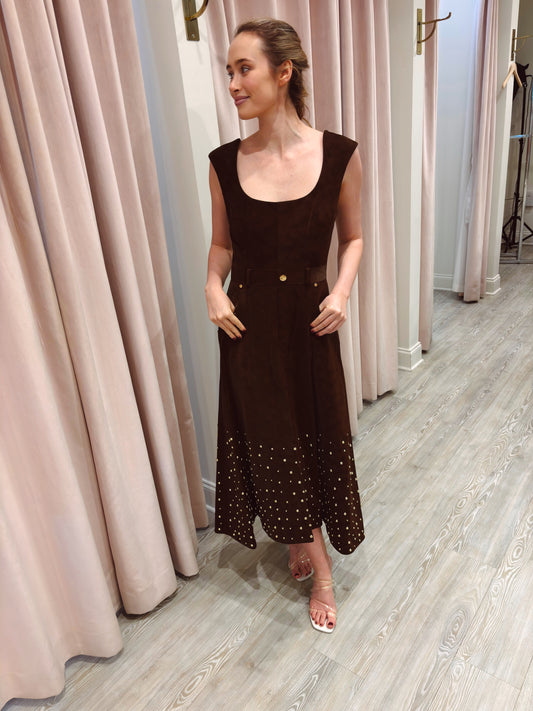 Amur Kenny Suede Studded Midi