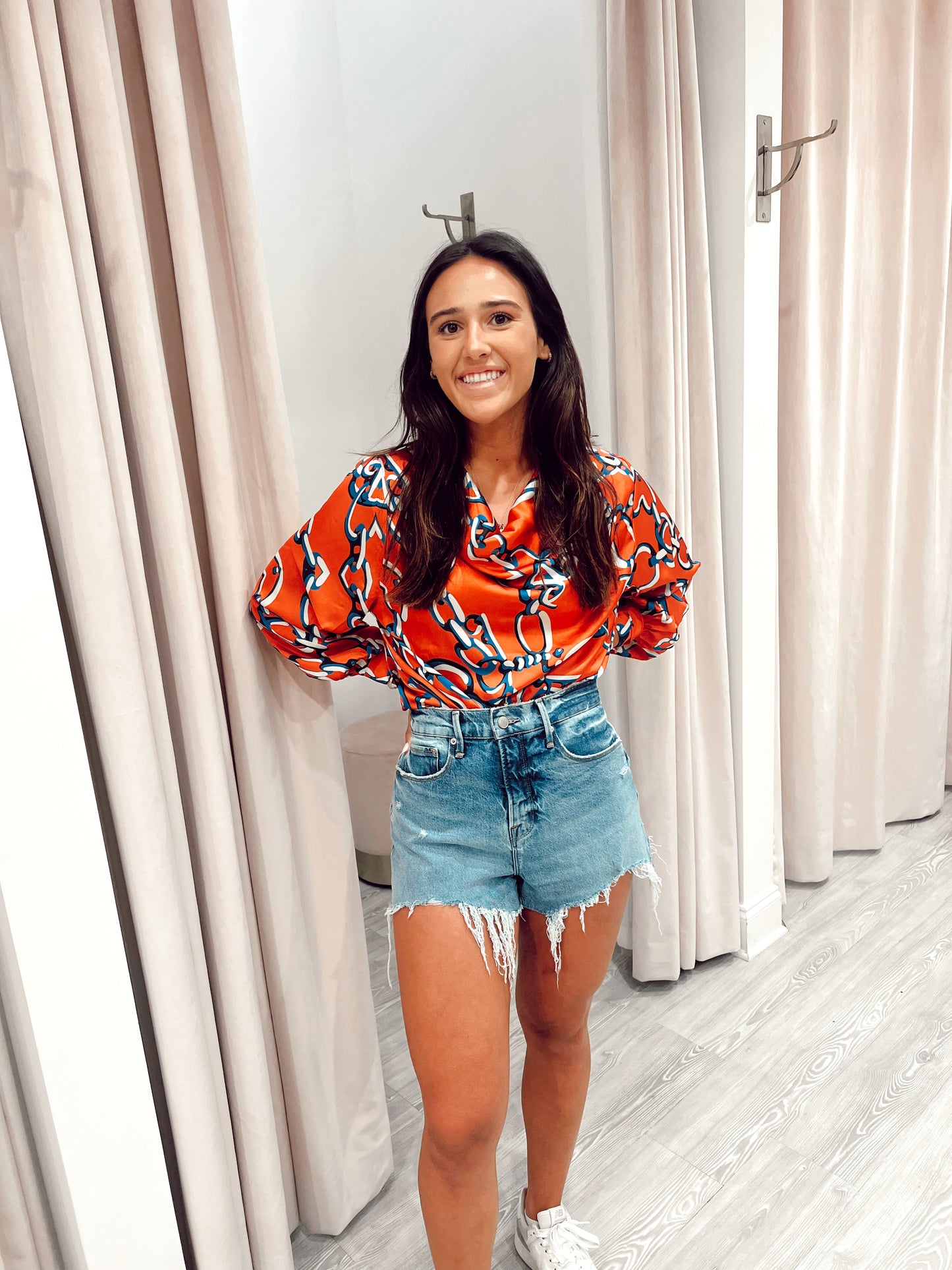 Lula Red Satin Blouse