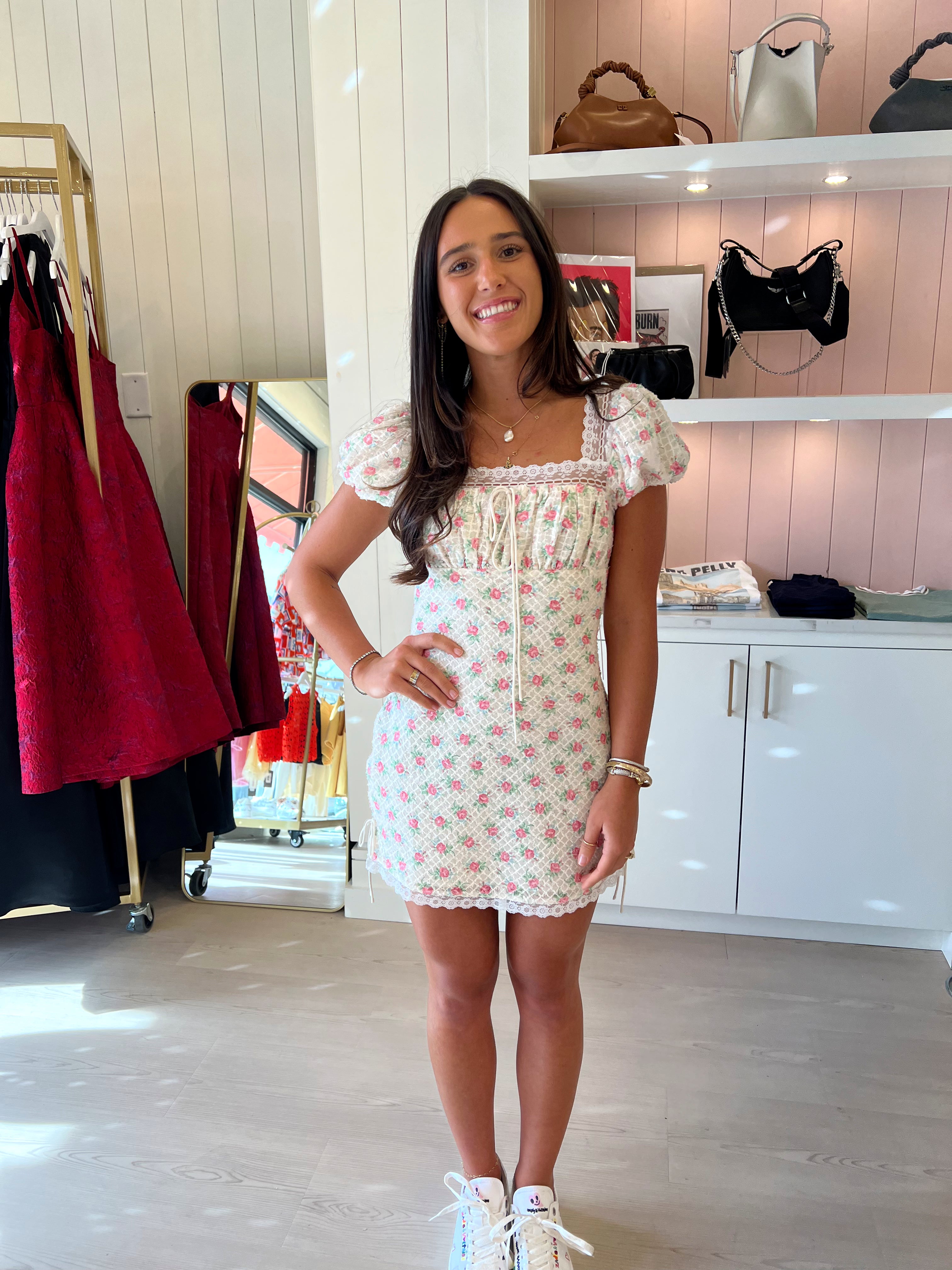 For Love and Lemons Maxine Mini Dress - Pink Shop at the Mix For Love and Lemons Maxine Mini Dress - Pink Shop at the Mix