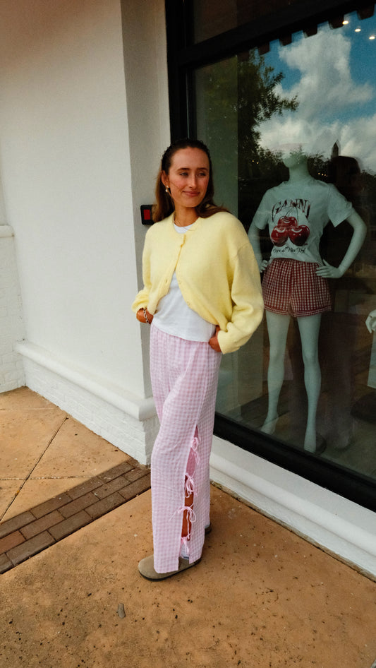 The Casey Bow Tie Pant - Pink