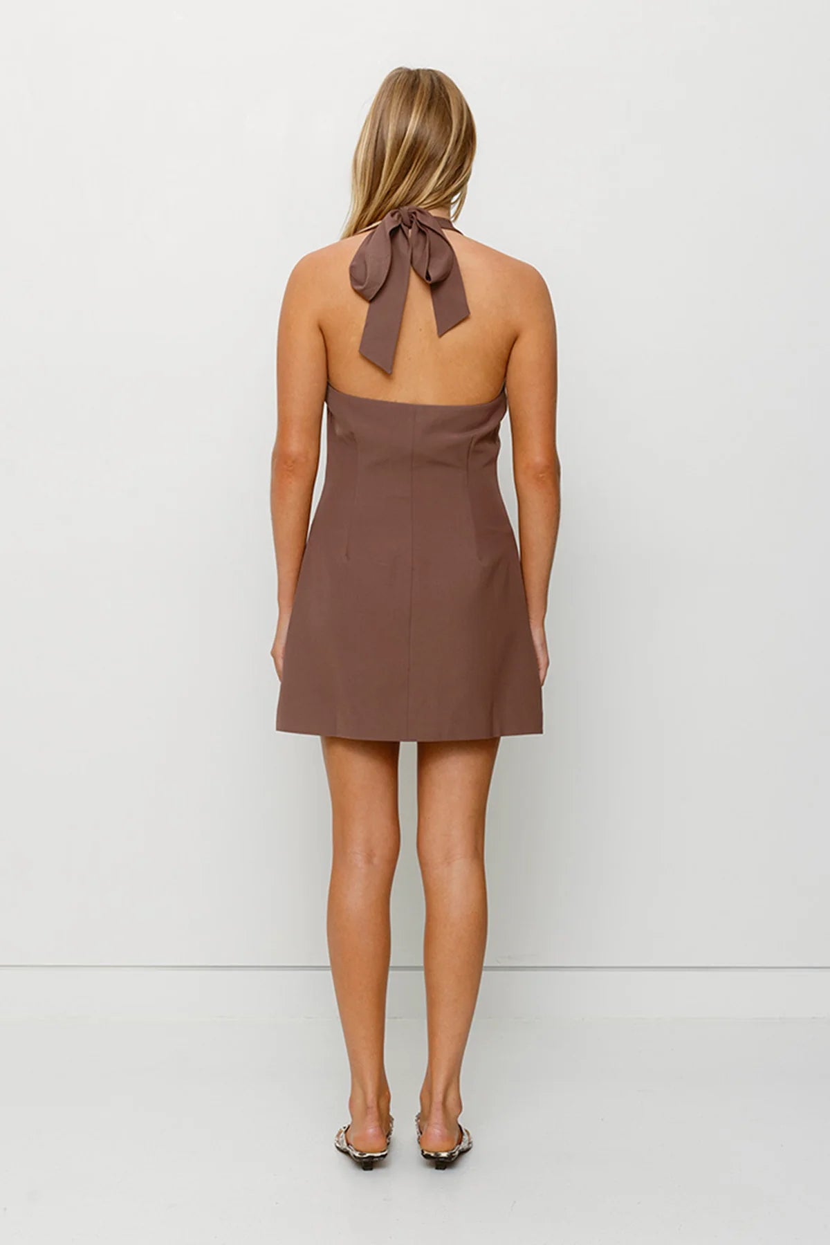 The Wolf Gang Irida Vest Dress Chocolate