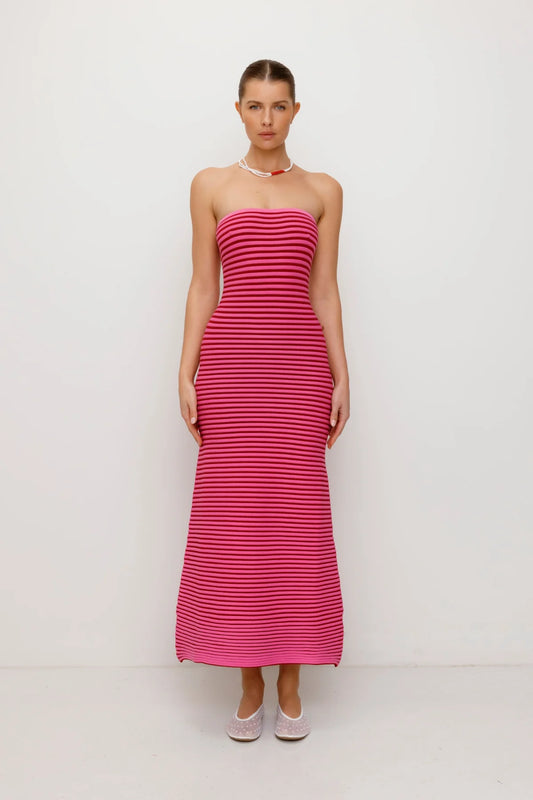 The Wolf Gang Sunmor Knit Maxi Dress - Candy