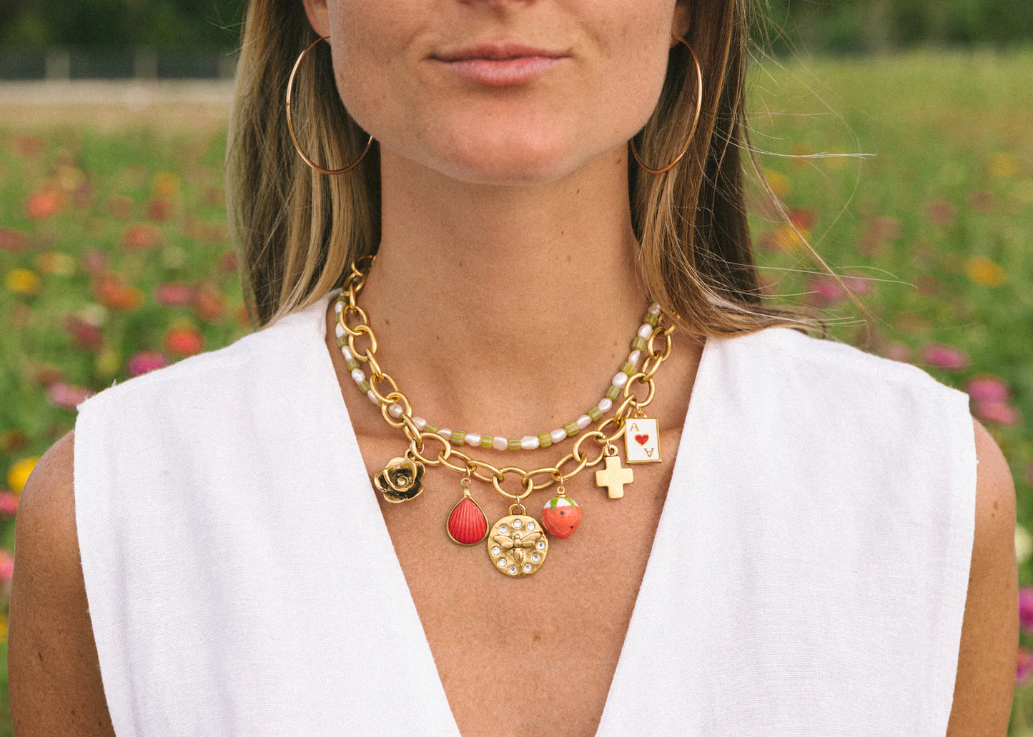 Logan Tay Strawberry Charm Necklace