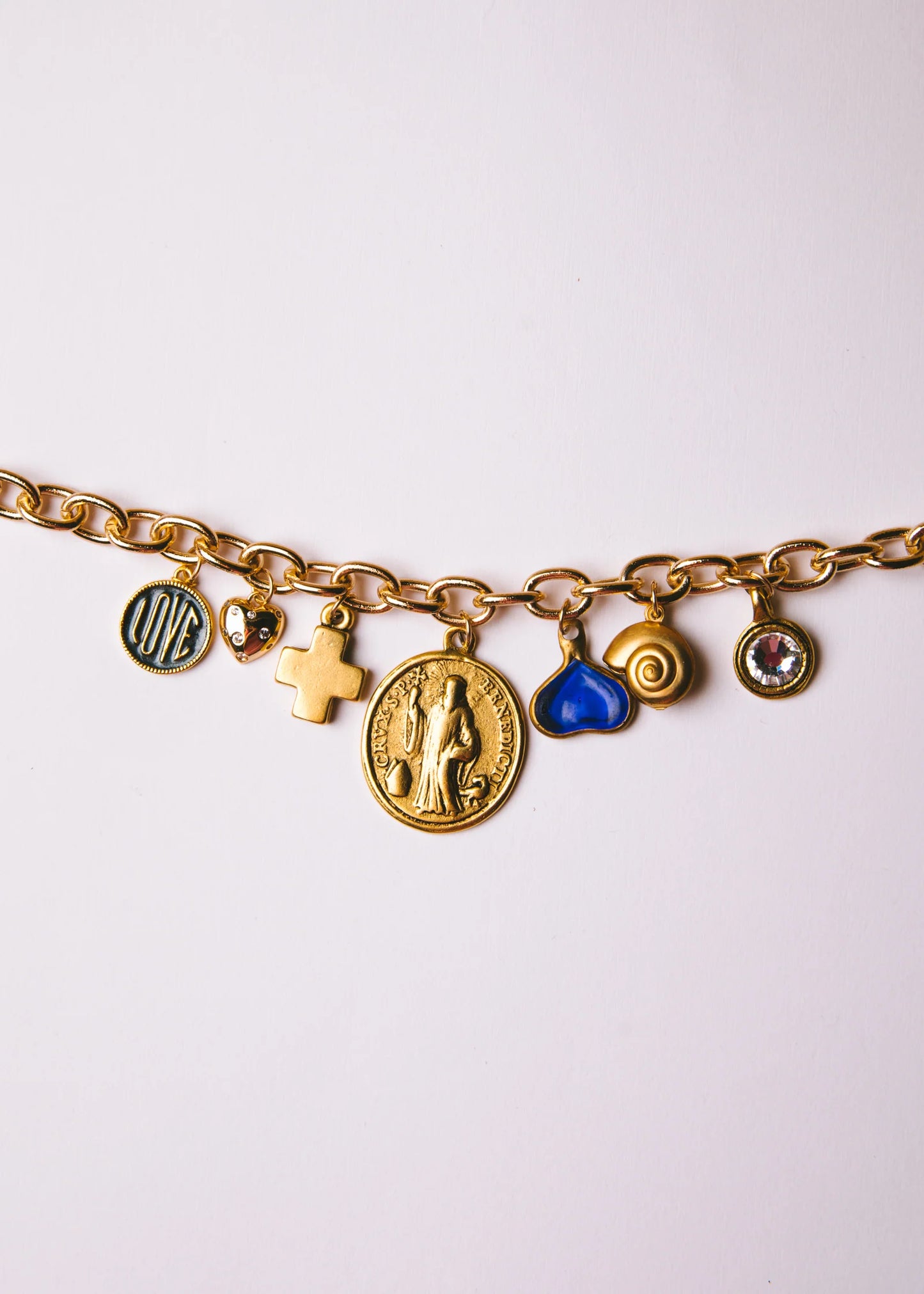 Logan Tay St. Benedict Charm Necklace