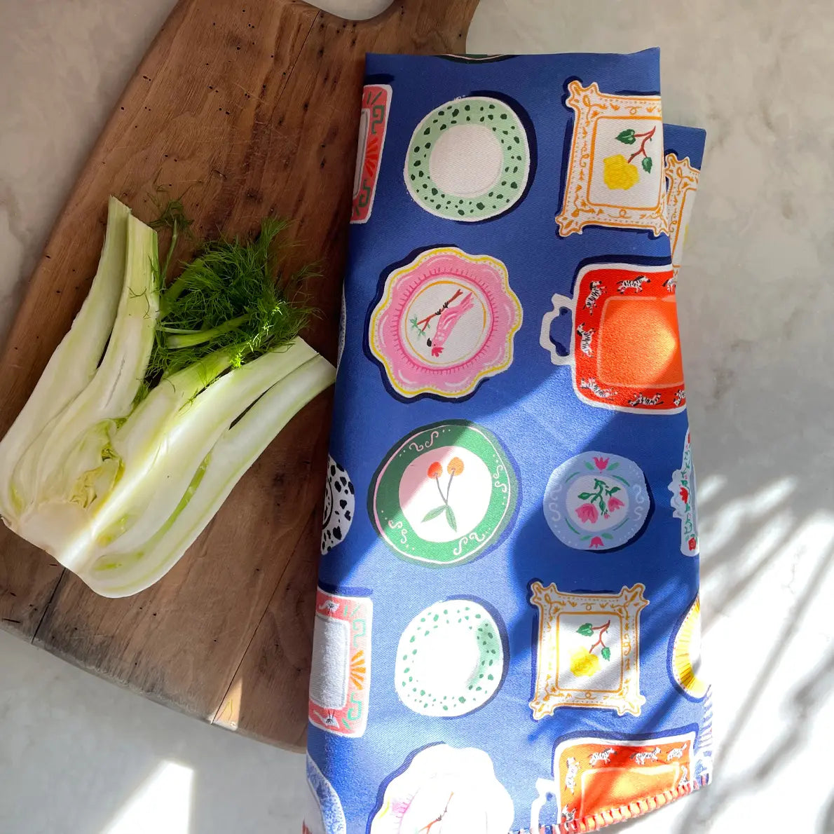 Dinner Plates - Tea Towel