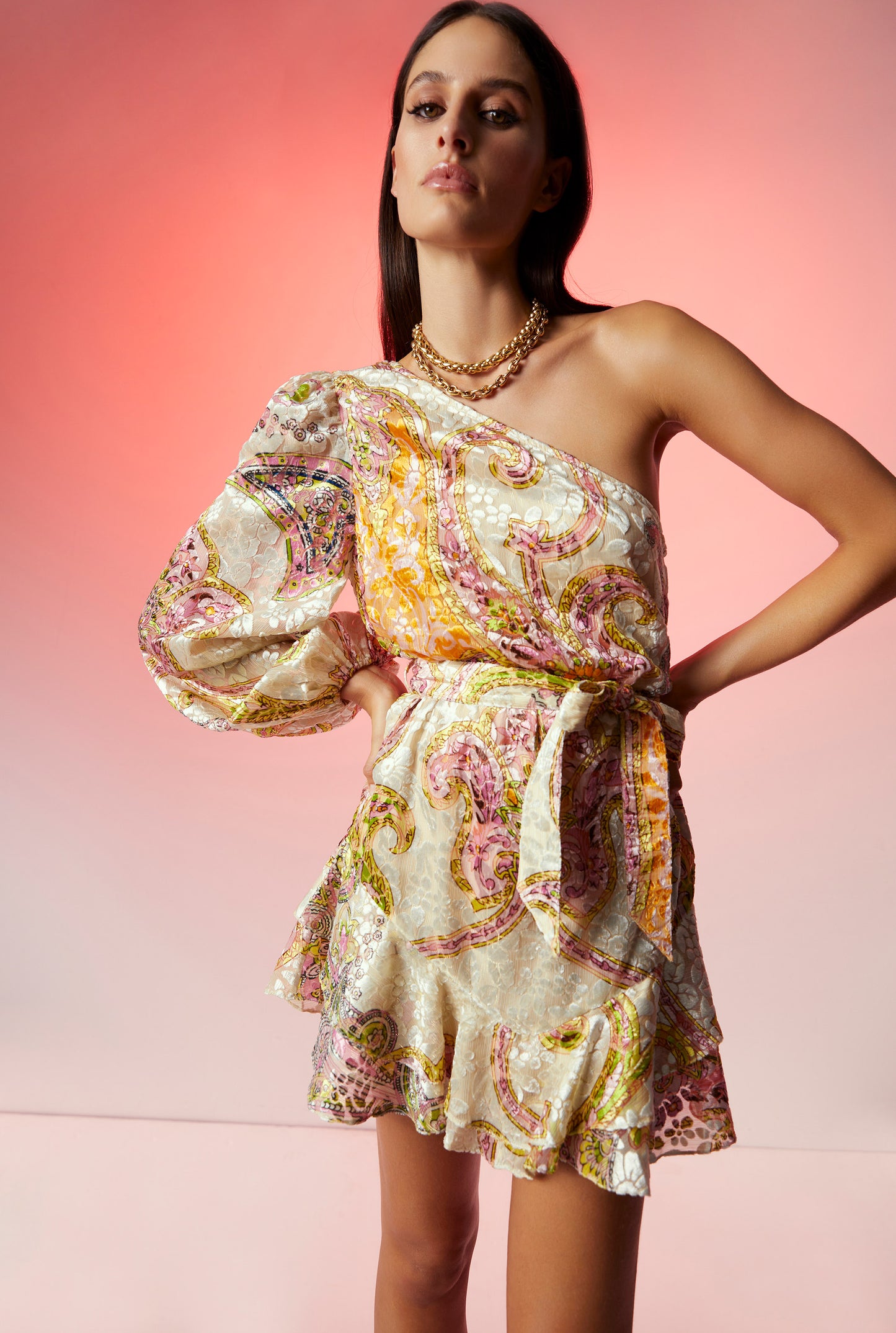 Hemant & Nandita Agra Nylon Velvet Brasso Dress