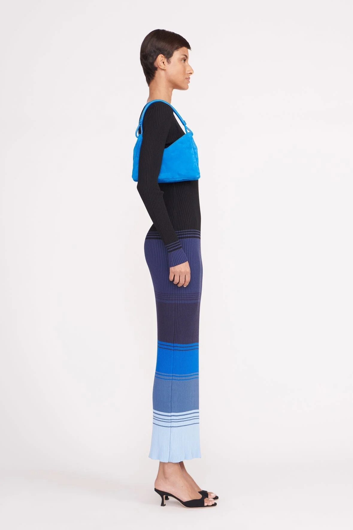 STAUD VALERIE BAG - DIRECTOR BLUE SUEDE