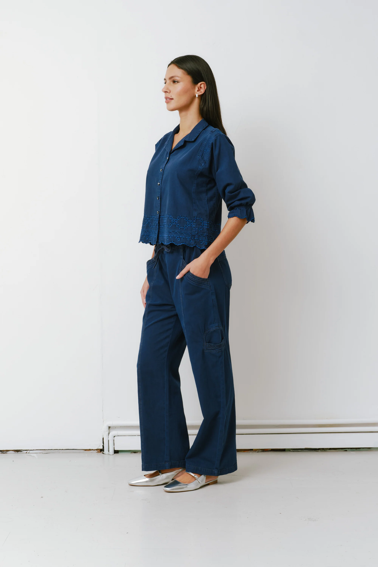 Seventy + Mochi Juno Pant in Twilight Blue