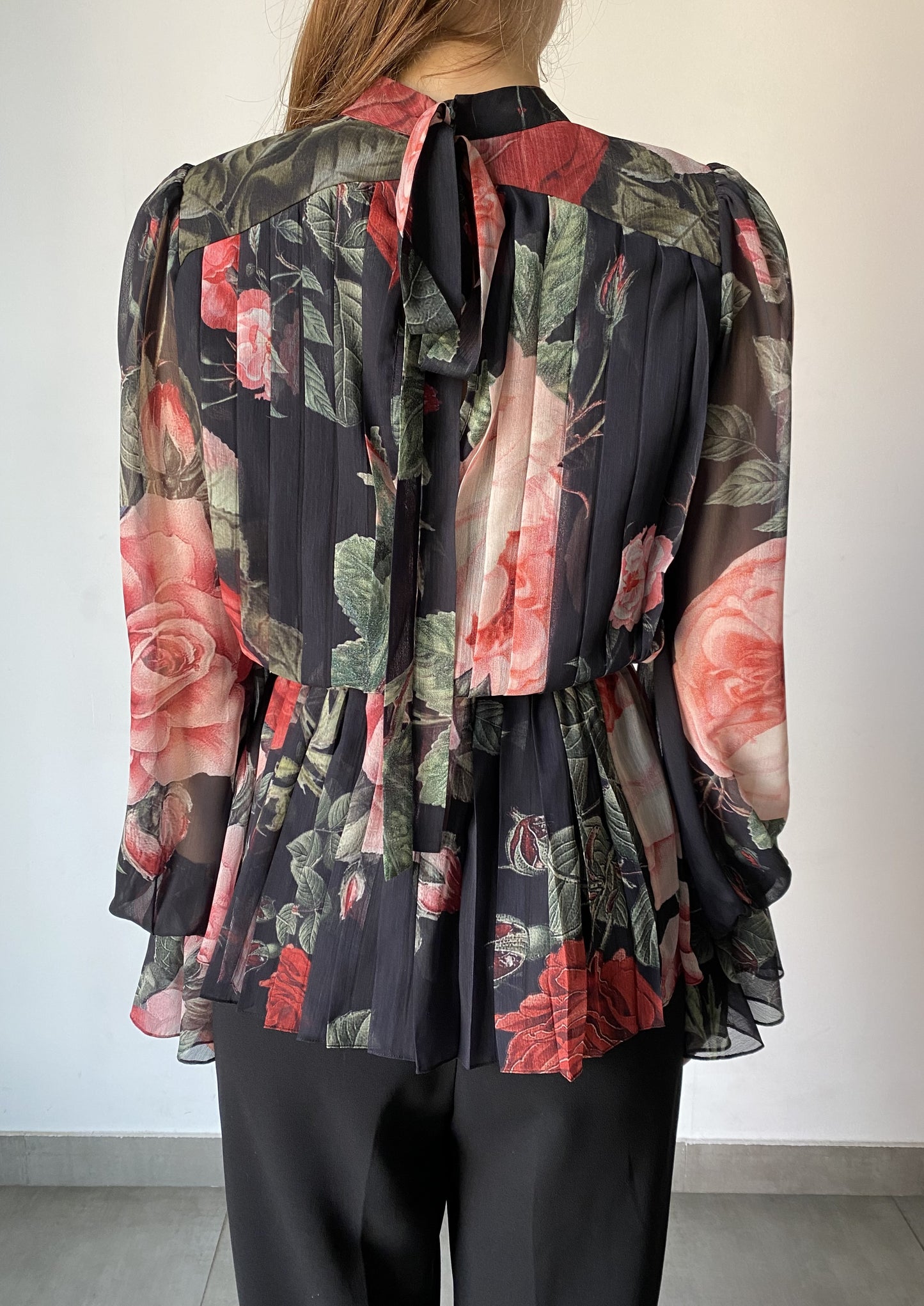 Hemant & Nandita Naaz Crinkle Chiffon Top