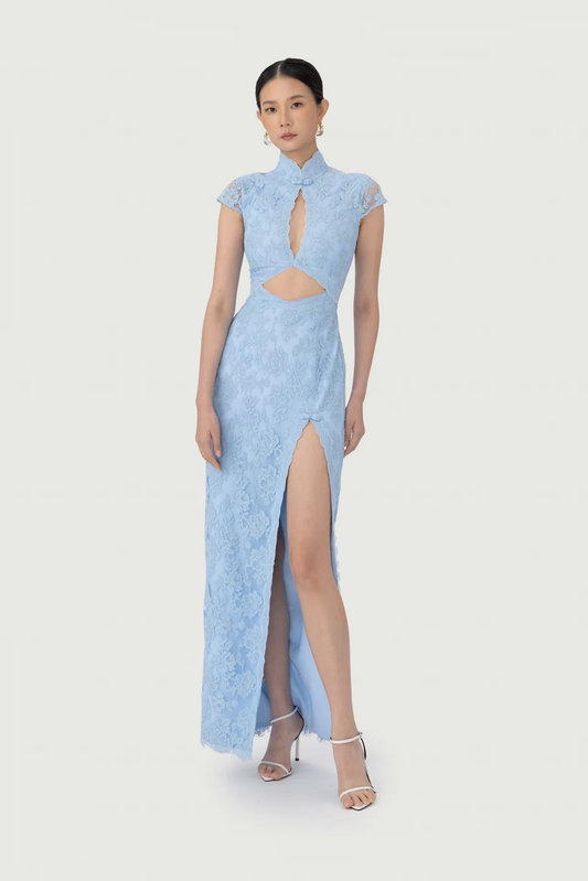 Sau Lee Moira Lace Maxi Dress