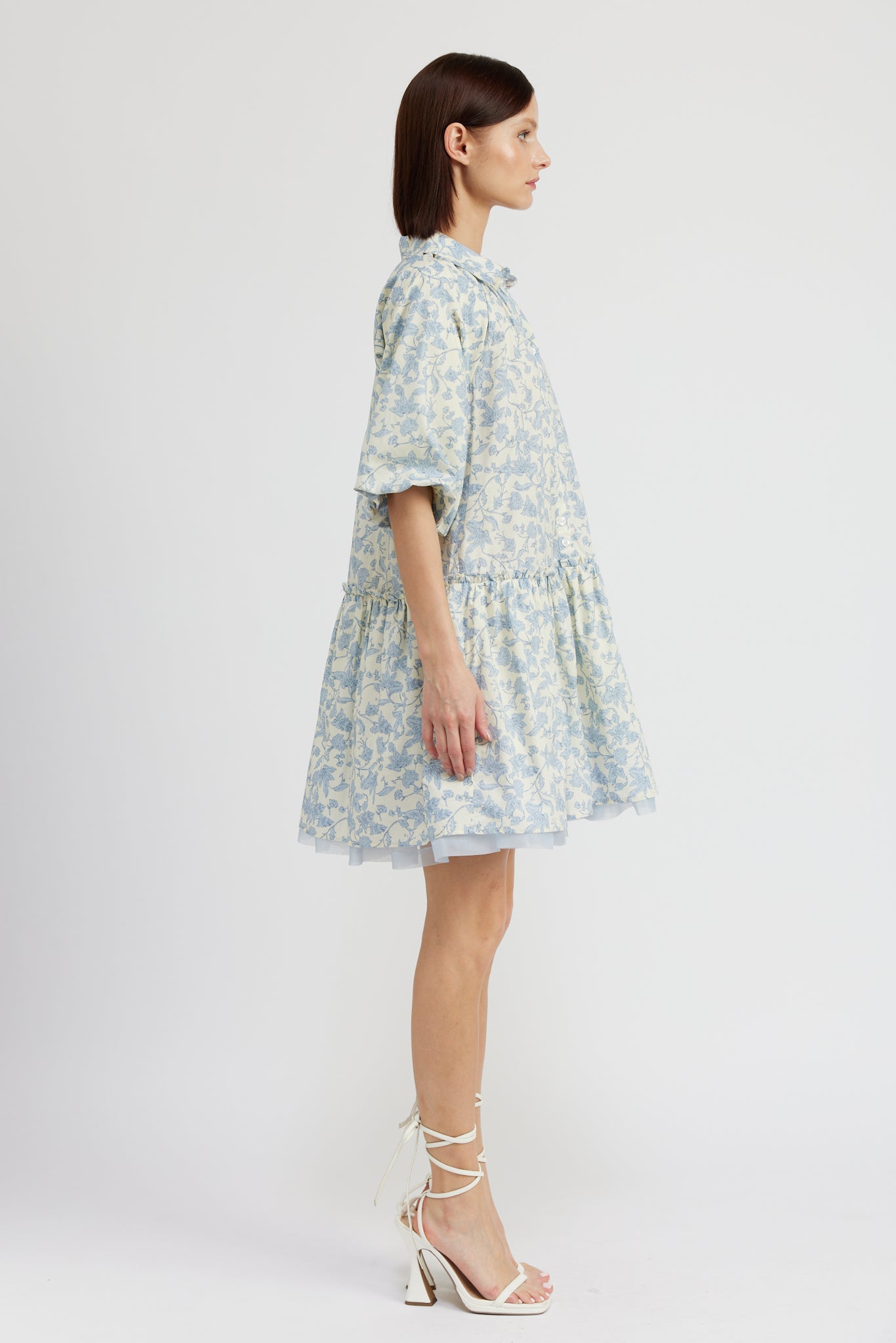 En Saison Egret Mini Dress