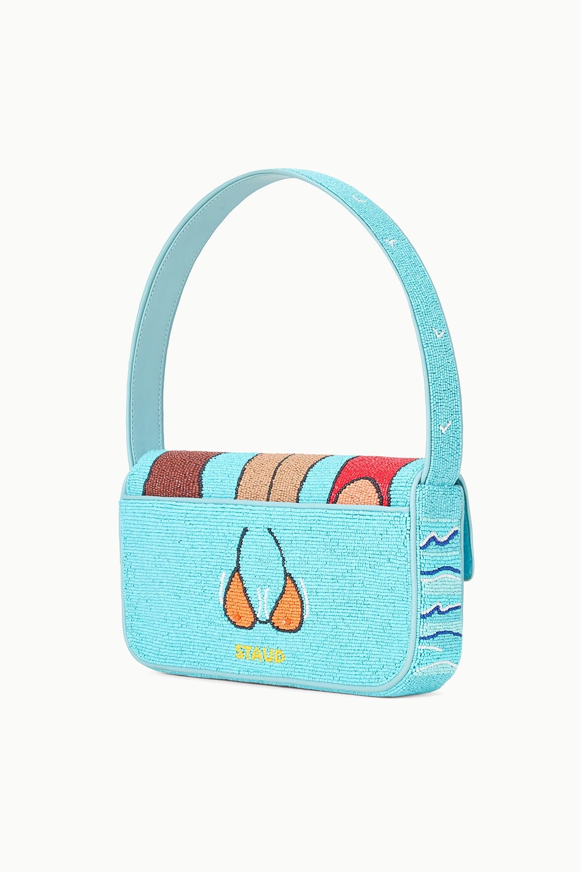 STAUD Tommy Beaded Bag Beach Bums