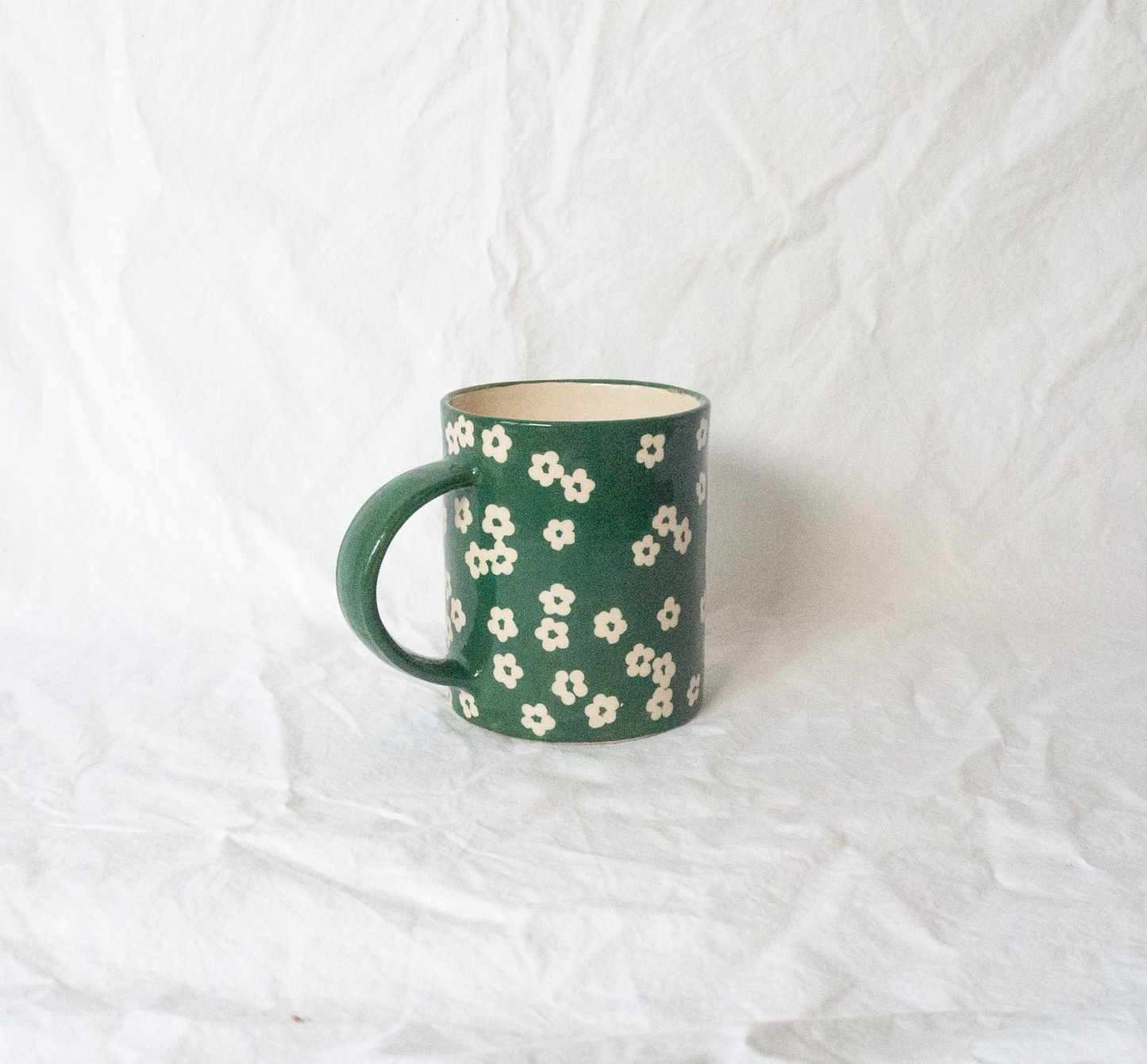 Scattered Petunia Mug - Emerald