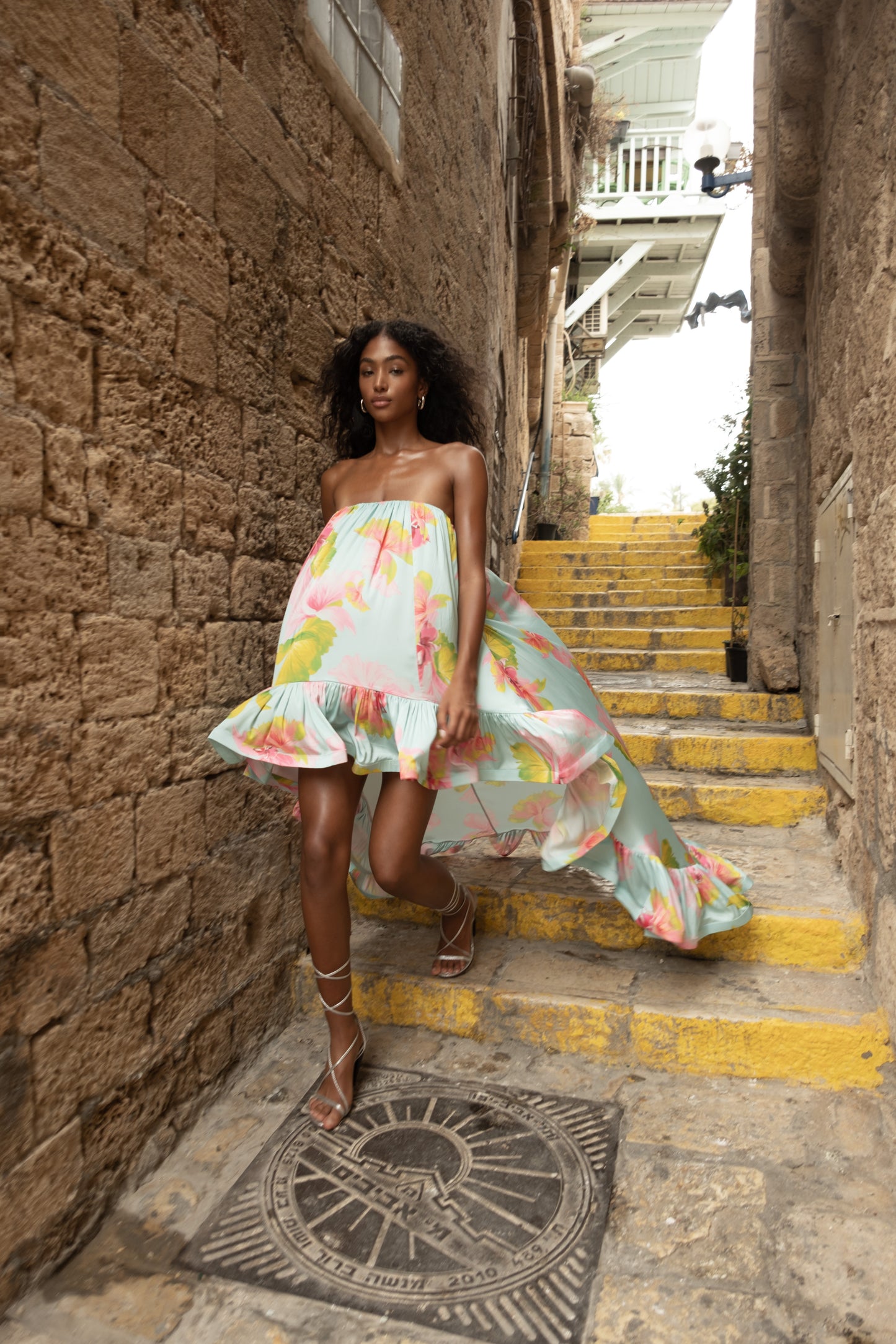 Hemant & Nandita Mina High Low Dress