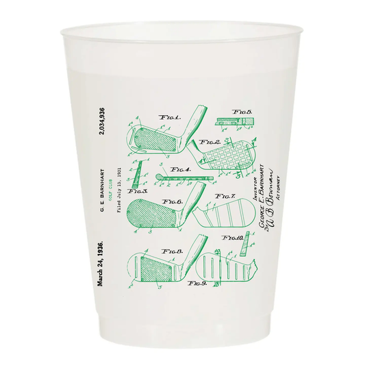 Golf Clubs Masters Frosted Cups - Pack of 6