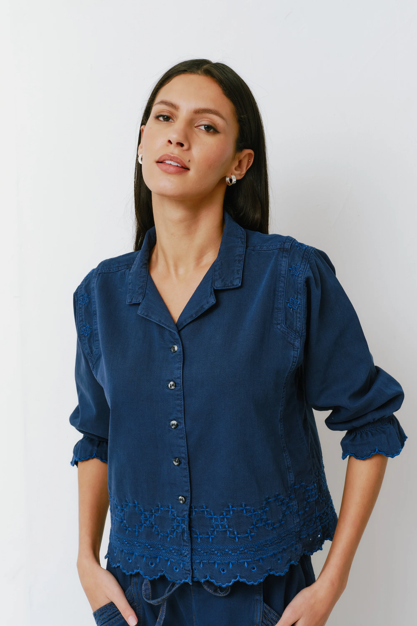 Seventy + Mochi Sophie Shirt in Twilight Blue