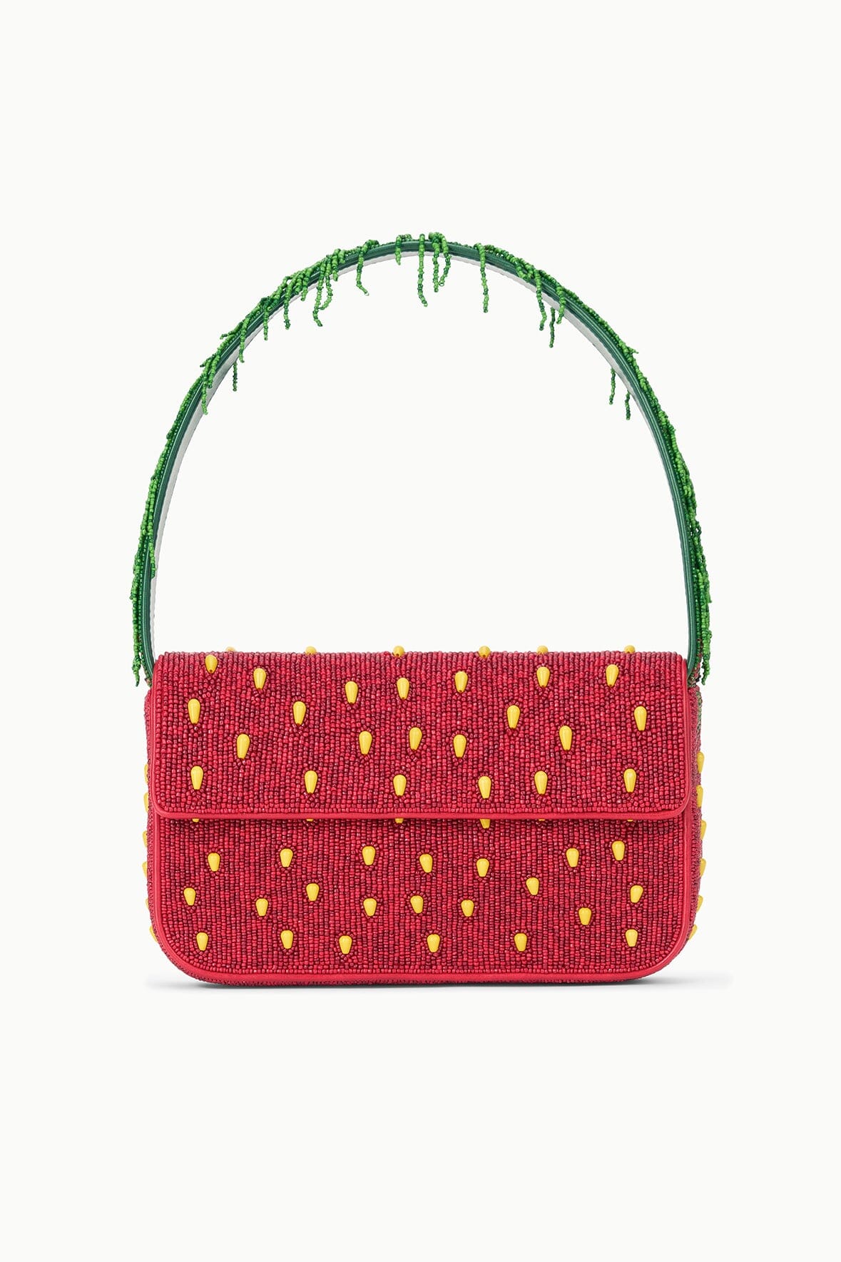 STAUD Tommy Beaded Bag Strawberry Dream