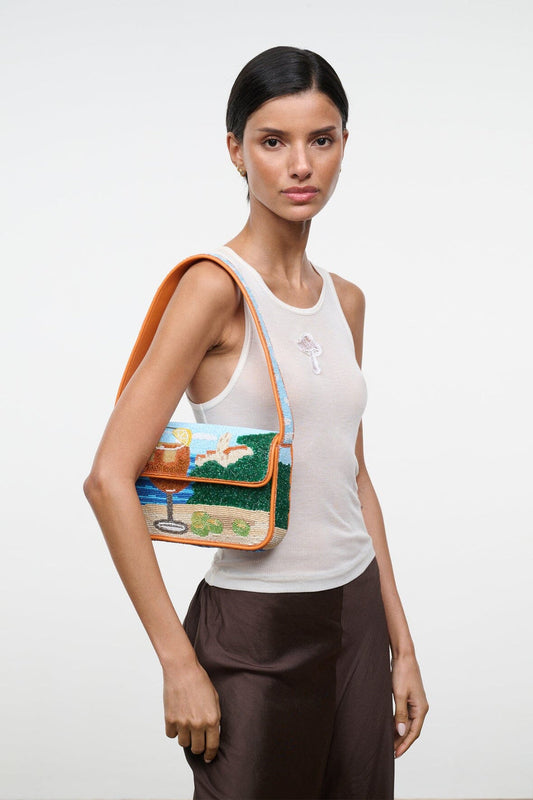 STAUD Tommy Beaded Bag - Sunset Spritz