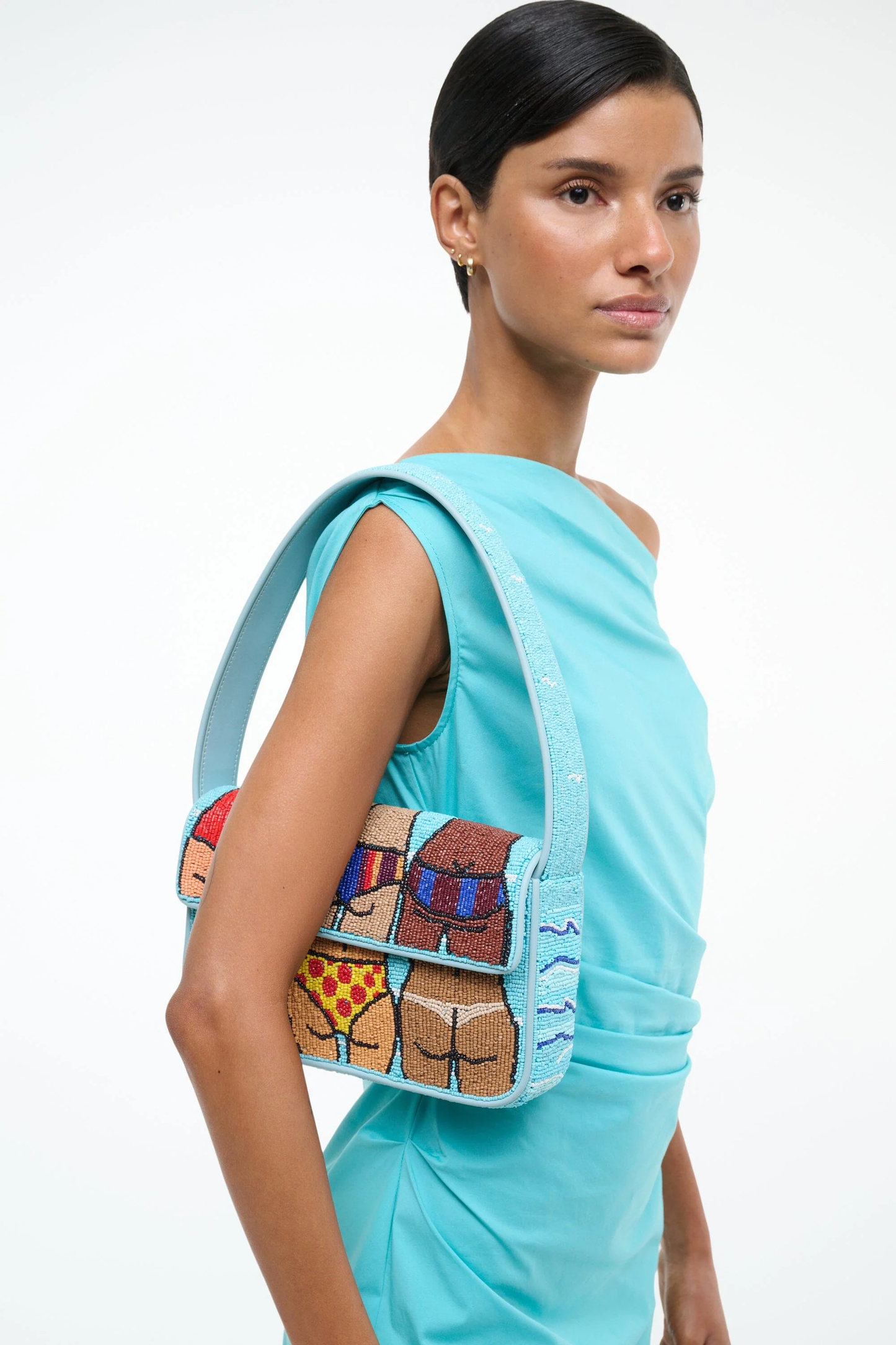 STAUD Tommy Beaded Bag Beach Bums
