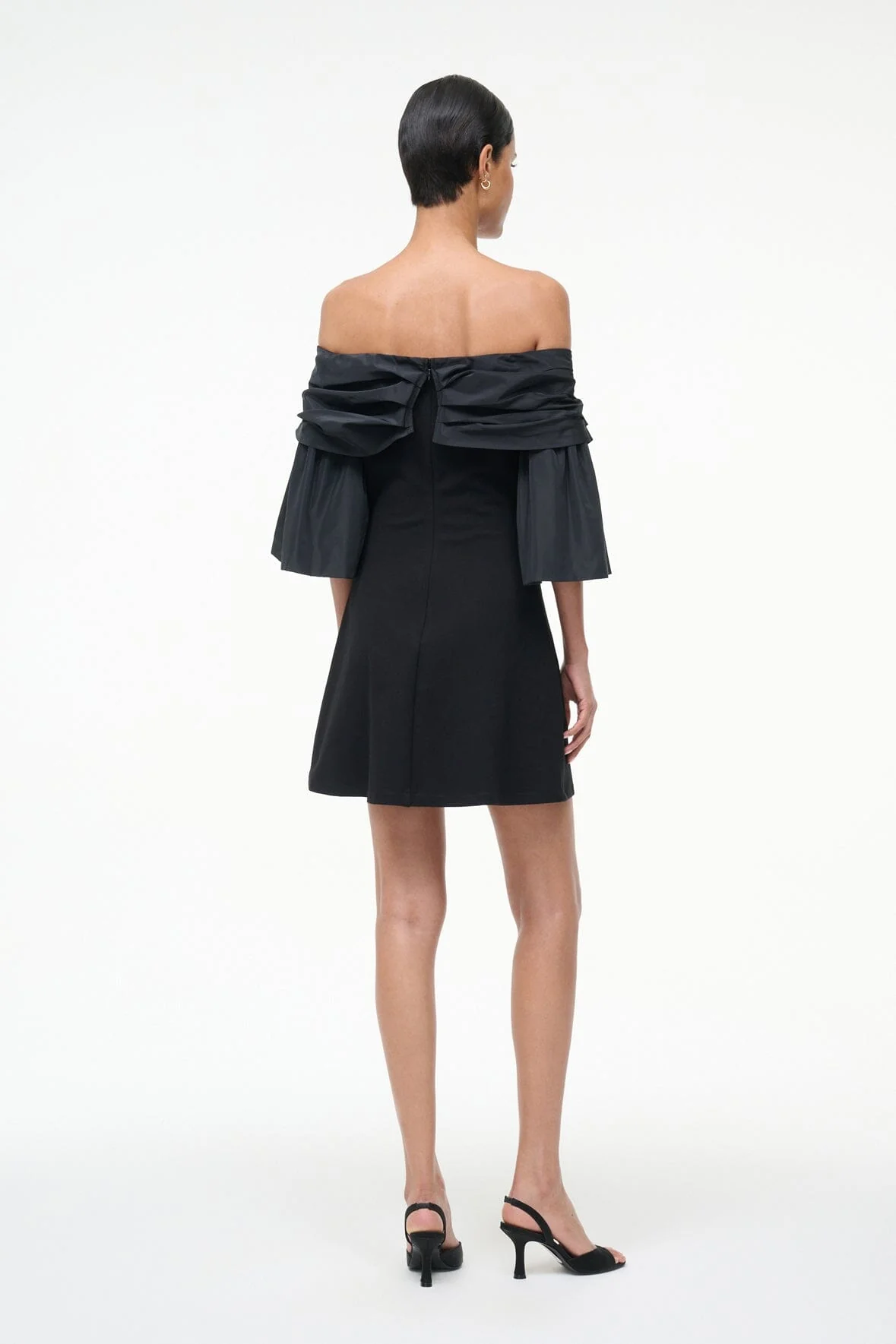 STAUD BLACK HARPER DRESS